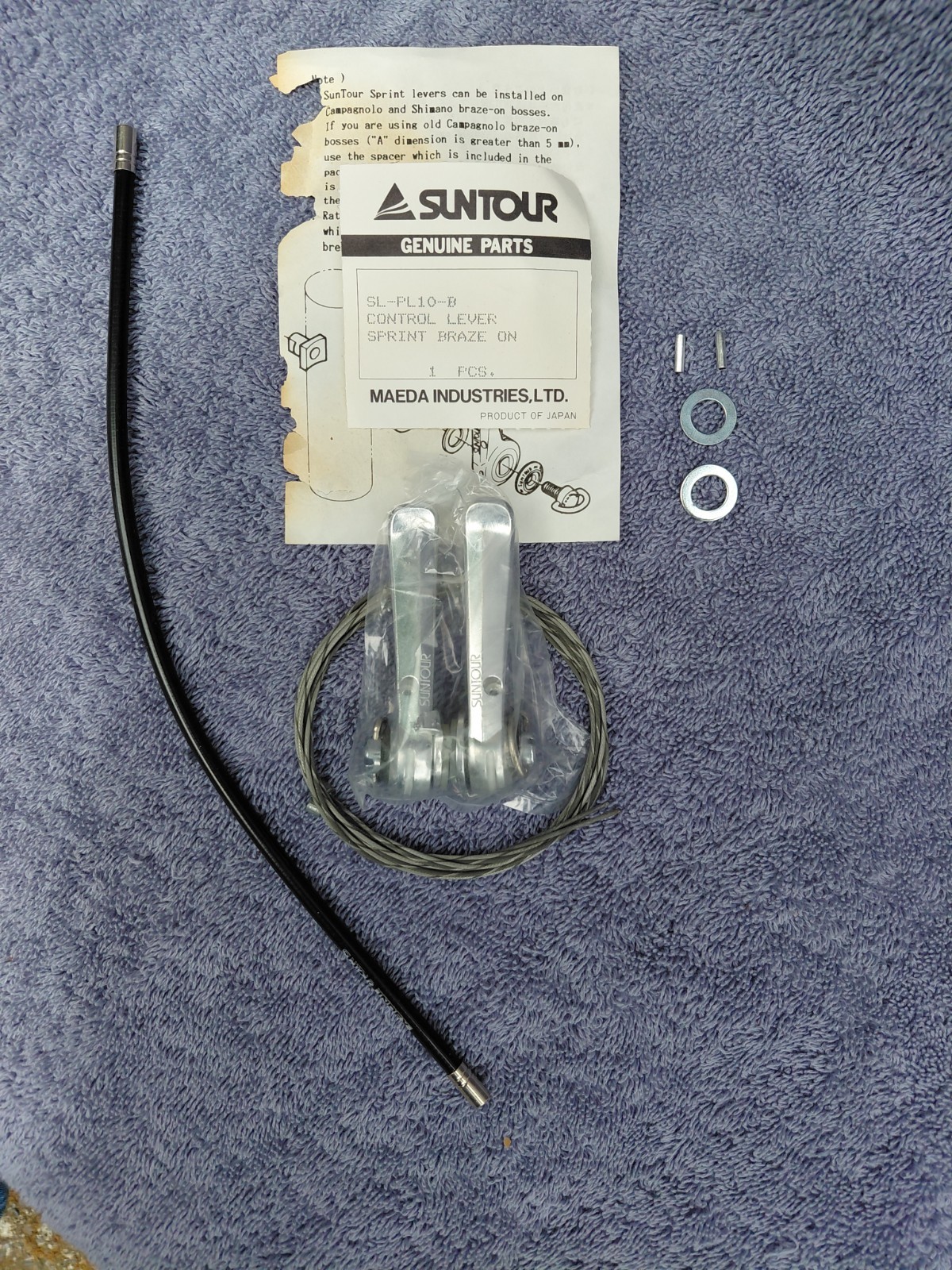 NOS Suntour Sprint Down Tube Shifters / Braze-on Type