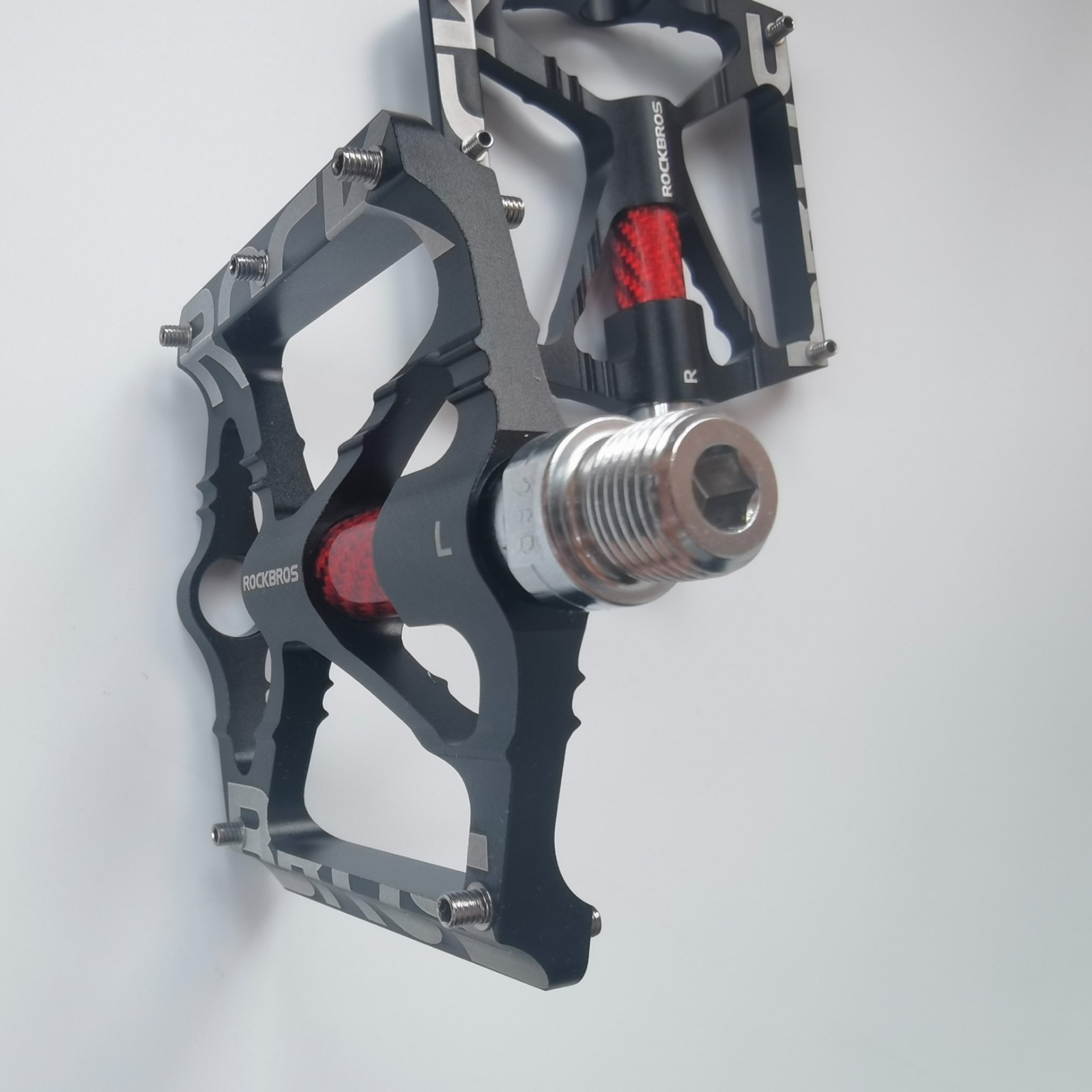 ROCKBROS Bike Pedals 9/16” Aluminum Alloy Bearing Non Slip Pedals Road Mountain