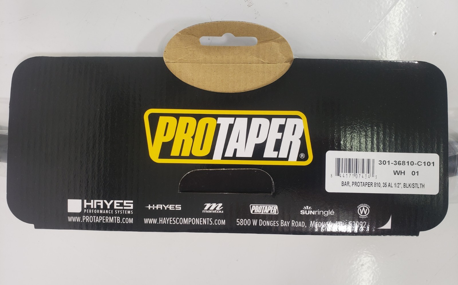 New ProTaper Aluminum 35mm x 810mm 1/2″ Riser Bar– Black/Stealth 301-36810-C101