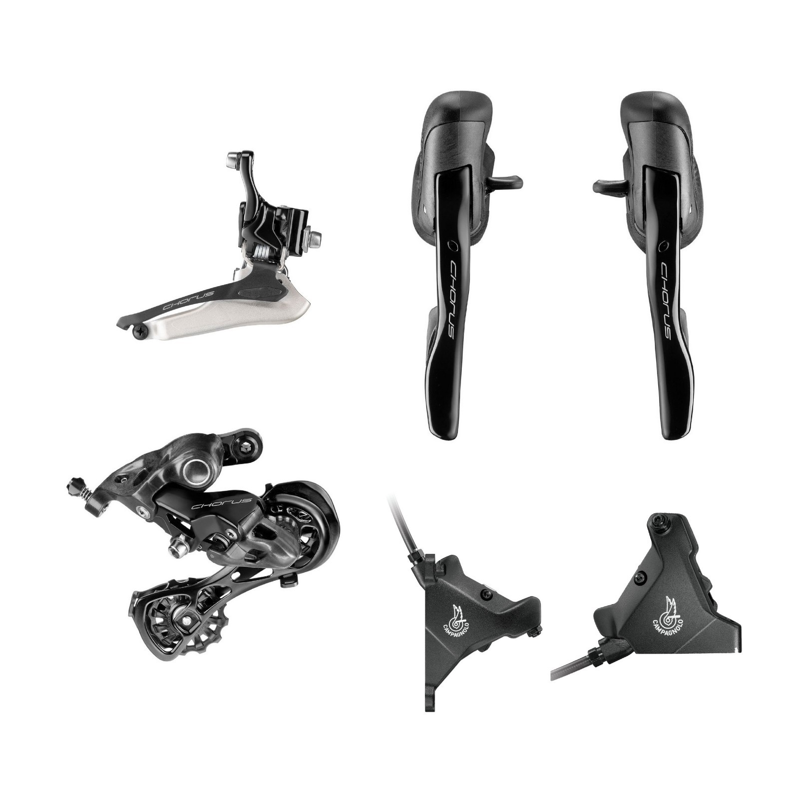 New Campagnolo Chorus 2×12 Speed Disc Kit L/R Levers + F/R Derailleurs