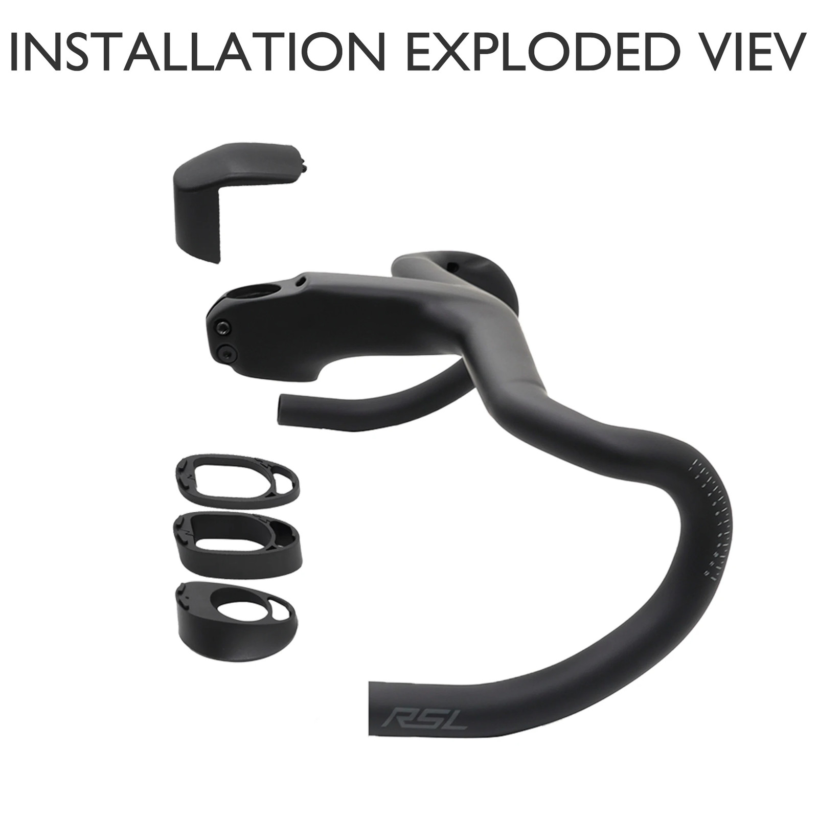 Full Carbon Fiber Road Bike Cockpit Drop Bar 380-440mm External Cable Routing