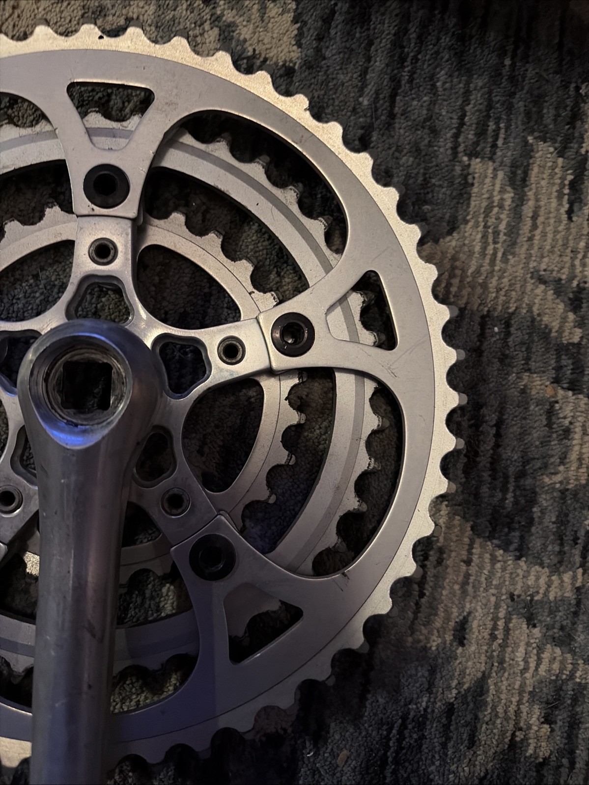 Vintage Topline CNC Road Triple Cranks 170 BCD Square Taper Polished Right Only
