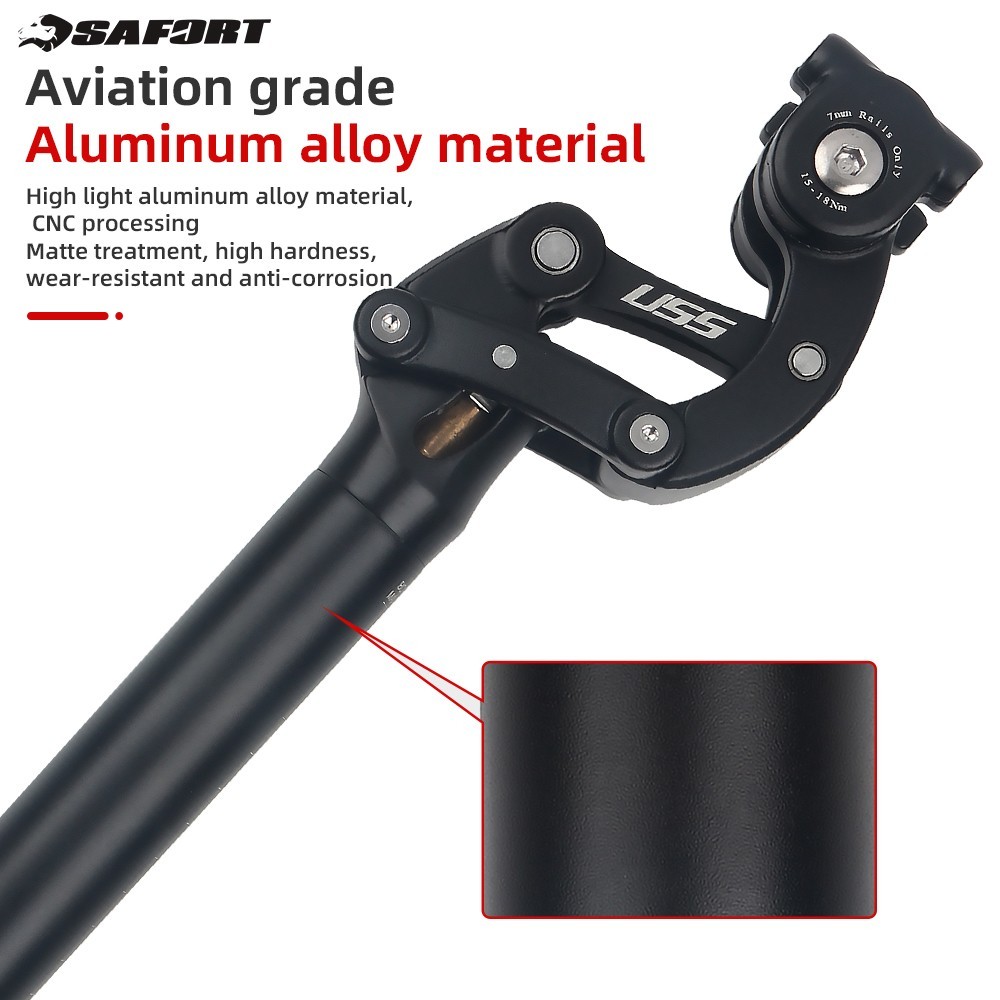 Safort Suspension Seatpost 27.2 30.9 31.6mm MTB Bike/eBike Seatpost AD-SP18-USS