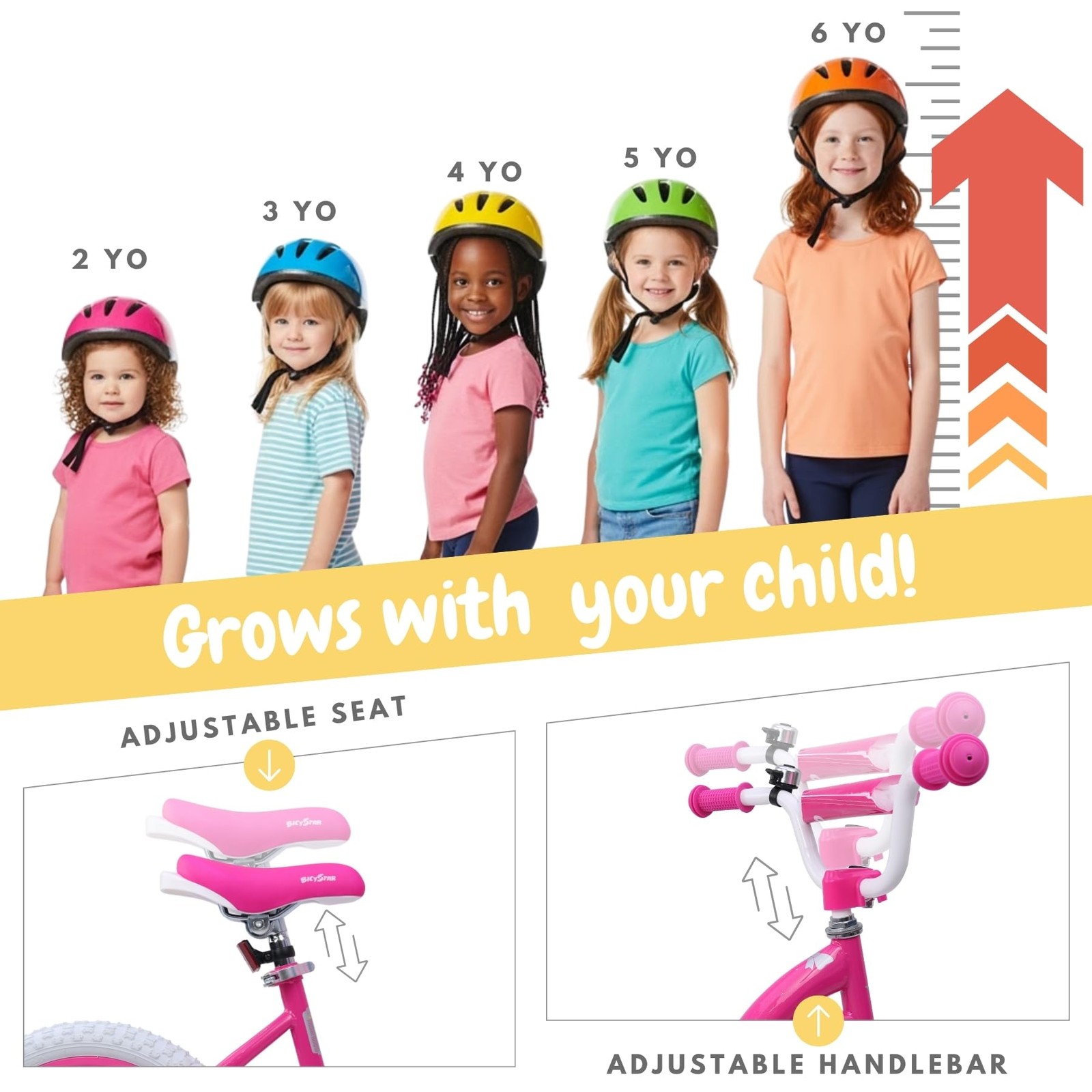 Bicystar Girls Bike For Toddlers Ages 2-3 Years 12 Inch Princess Kids Bike