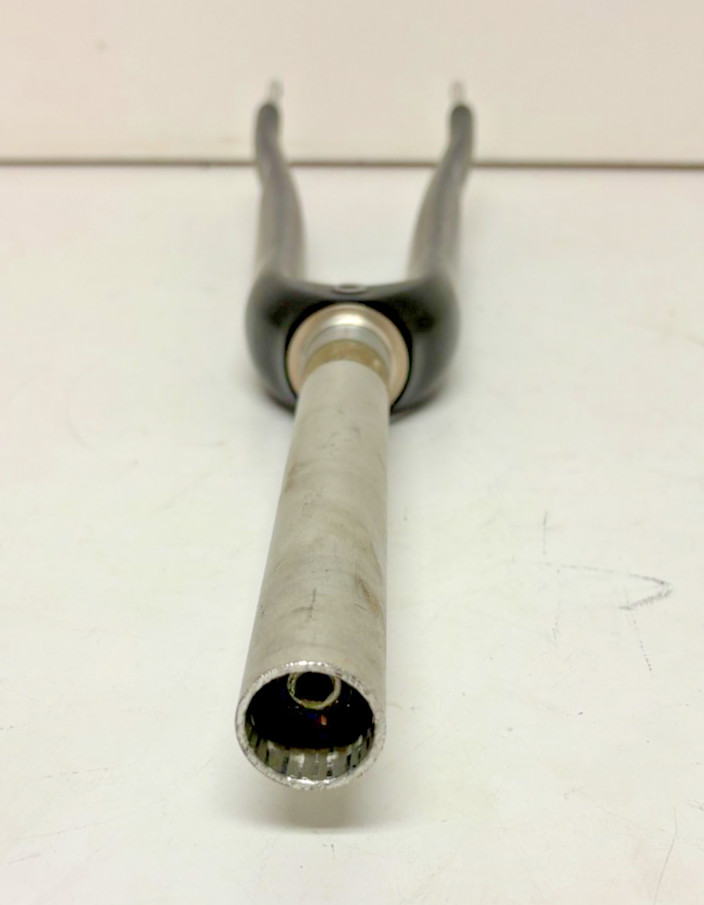 Black Carbon/Aluminum 700C Road Bike Fork 220mm 1-1/8″ Threadless Steerer GREAT