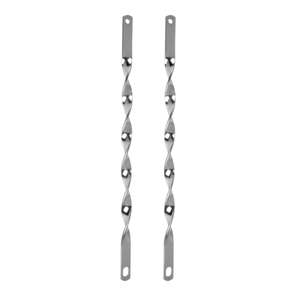 18″ LONG OG LOWRIDER CLASSIC TWISTED STEEL SPRING FORK BARS CHROME FOR 20″ BIKE