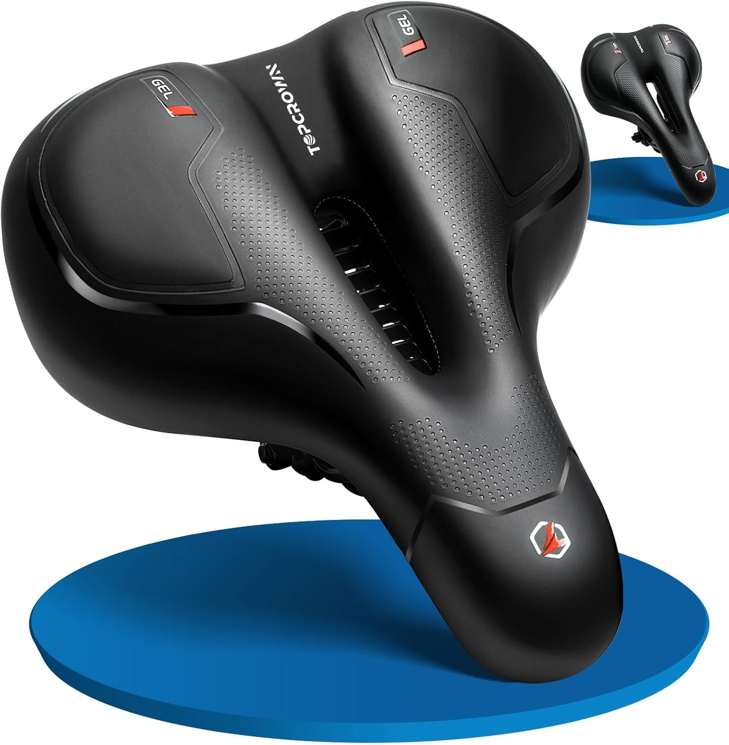 Bike Seat, Comfort Wide Bicycle Seat for Men Women, Waterproof Bike Saddle with