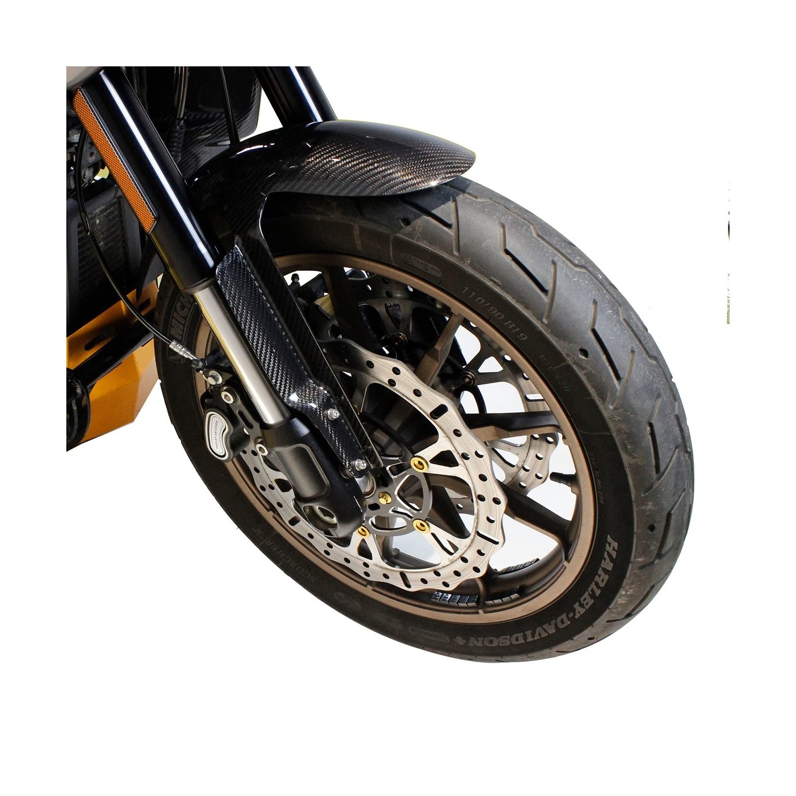 POWER JAMES 100% Black Carbon Fiber Front Fender, Bodywork Compatible with Ha…