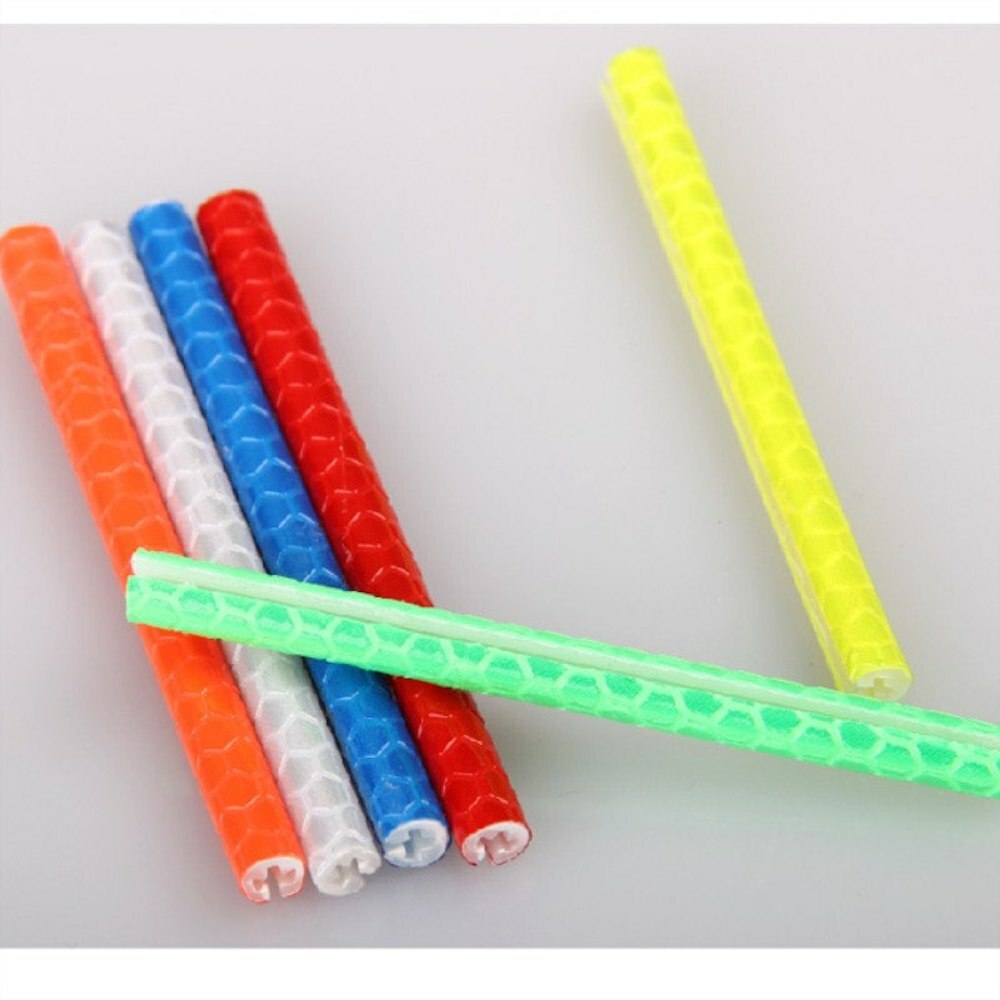12 PACK OF SPOKE REFLECTORS 2.75″ LONG SAFETY STRIPS FOR Cycling Bikes Bicycles