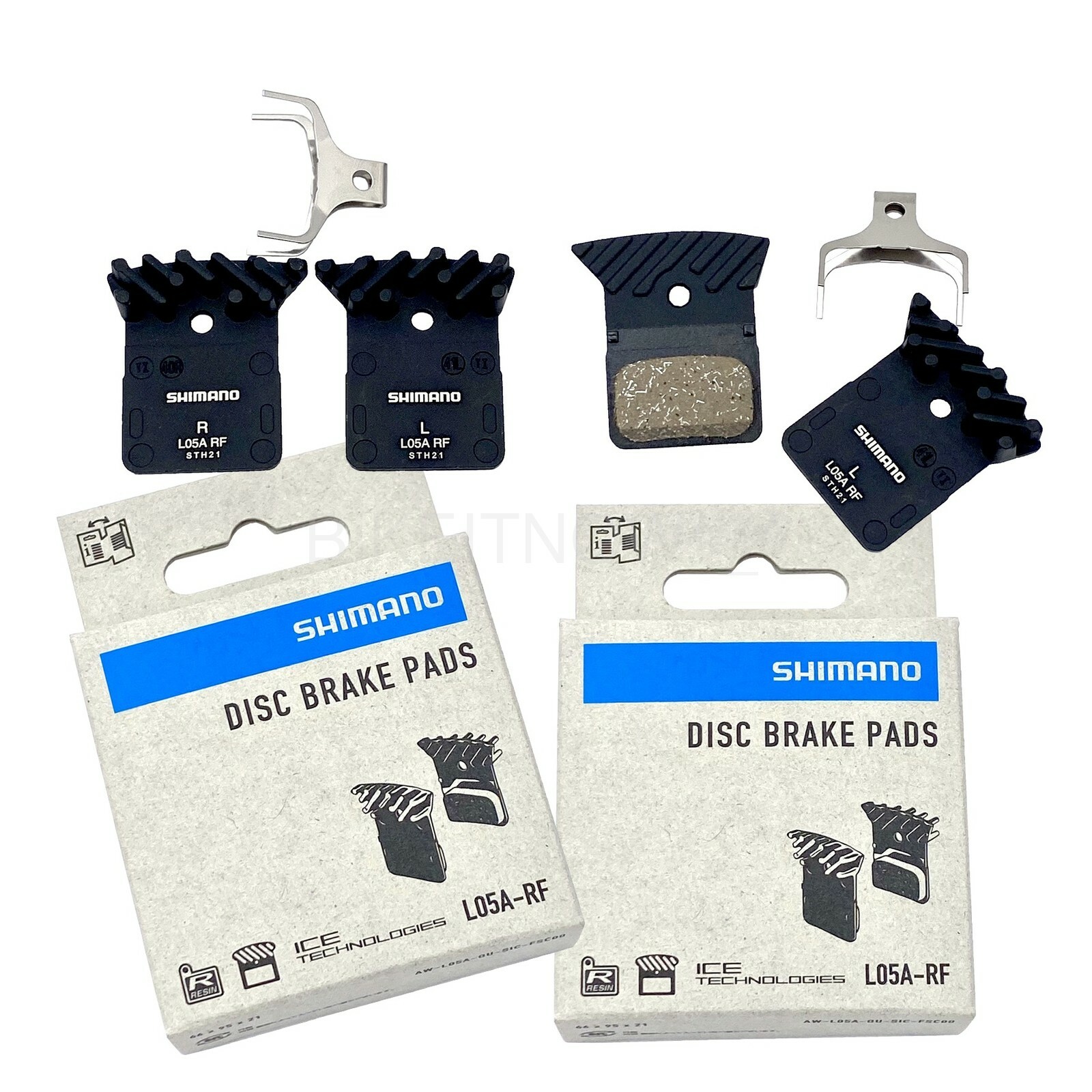 2Pairs Shimano L05A-RF Disc Brake Resin Pad w/Fin,ICE TECH,R9170,R8070,R9270