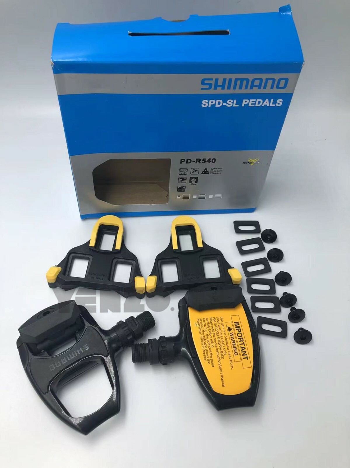 SHIMANO SPD-SL Pedals PD-R540 Road Bike Black 9/16 Self-Holding & SM-SH11 Cleats