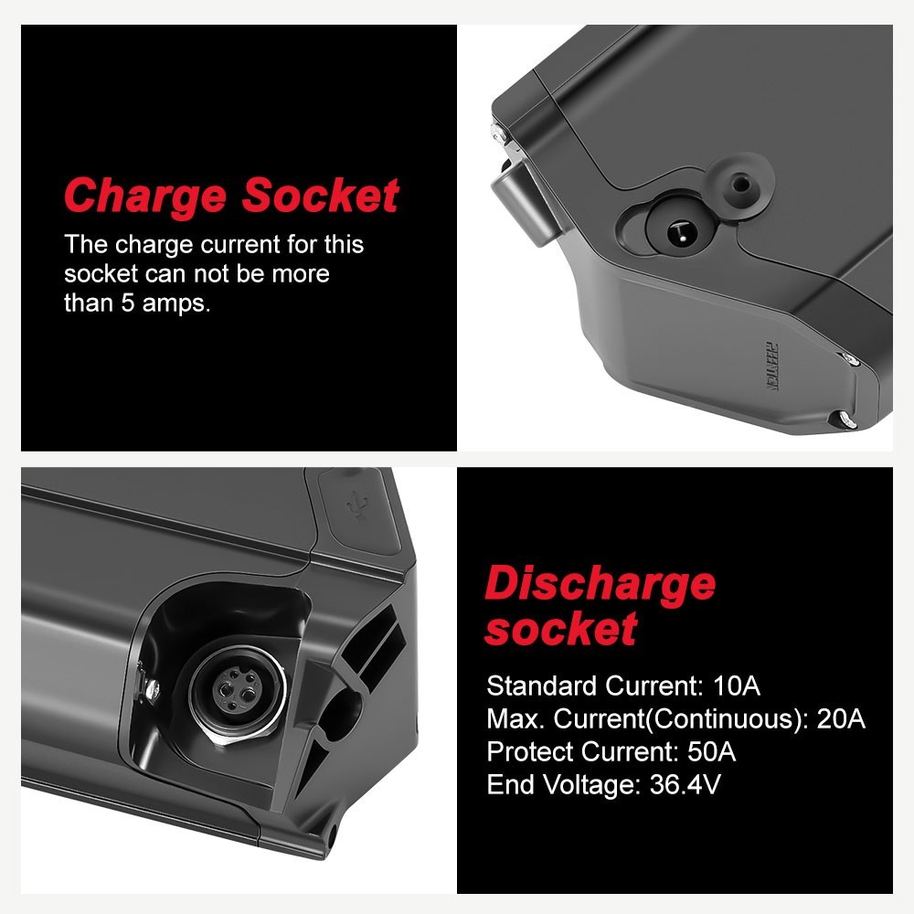 Aventon Pace 500 Battery 48V 12.8Ah Ebike Battery replacement 392.5mm Length