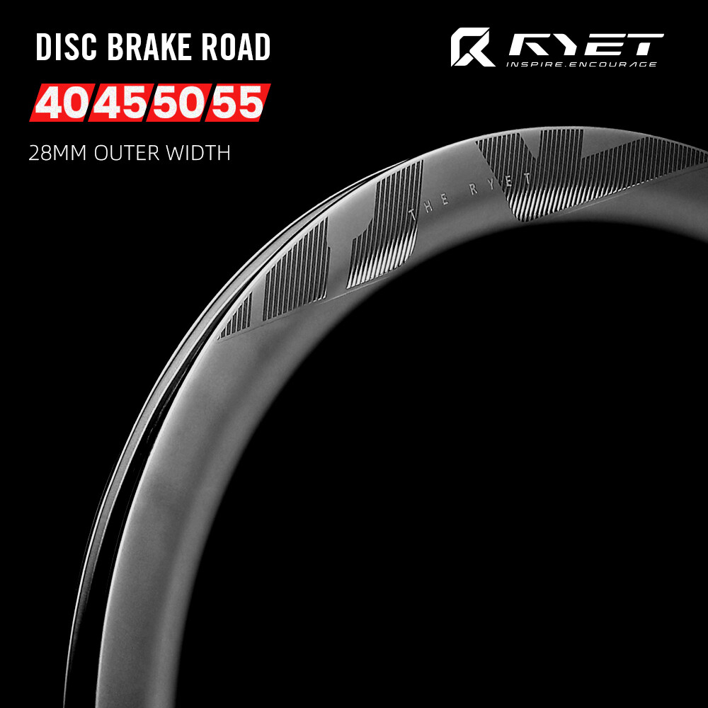 700C Carbon Disc Brake Road Bike Rims 40/45/50/55mm Clincher Tubeless