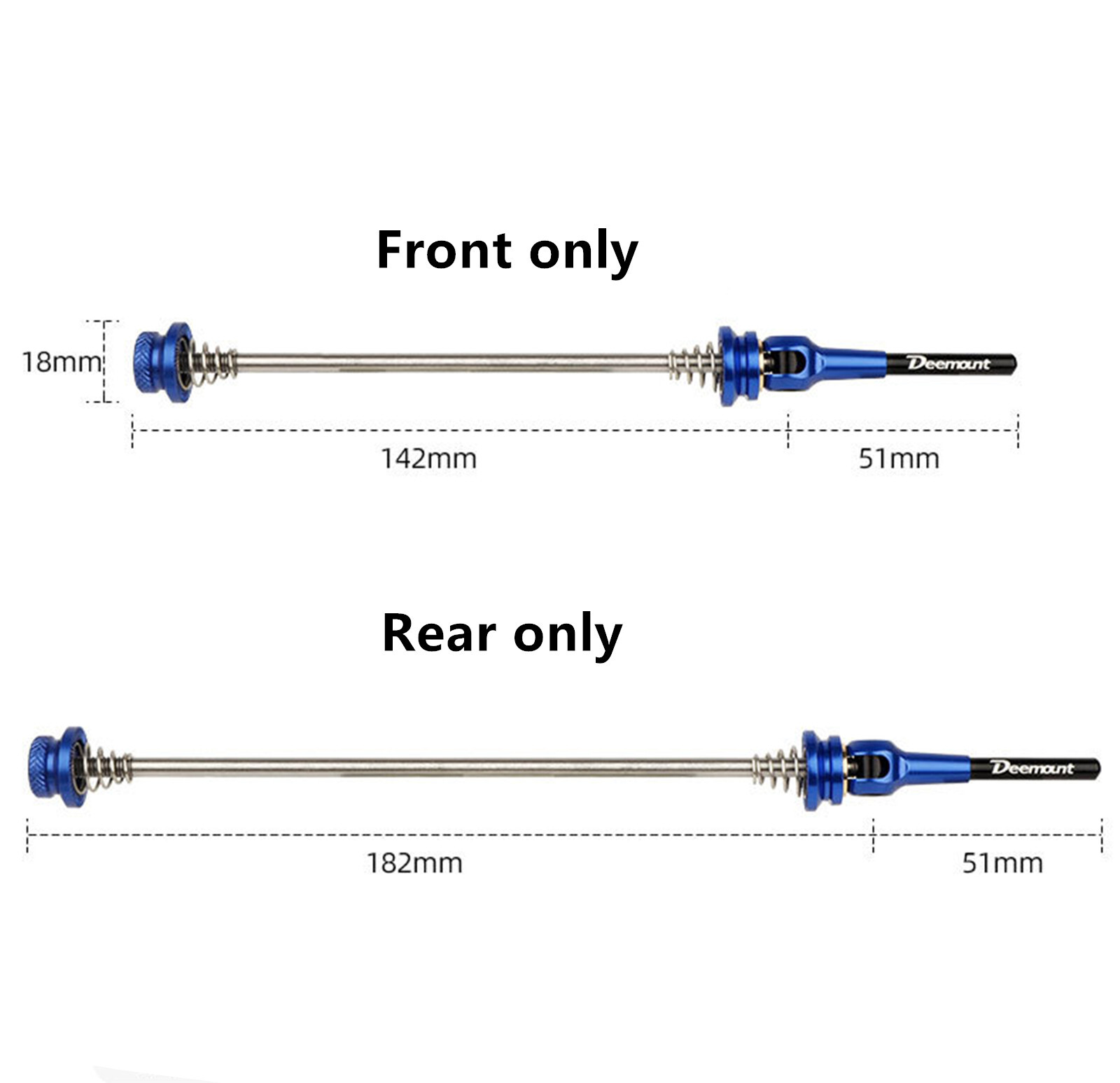 Titanium Wheel Skewers MTB Road Bike Quick Release Bicycle Front Rear Ti Set