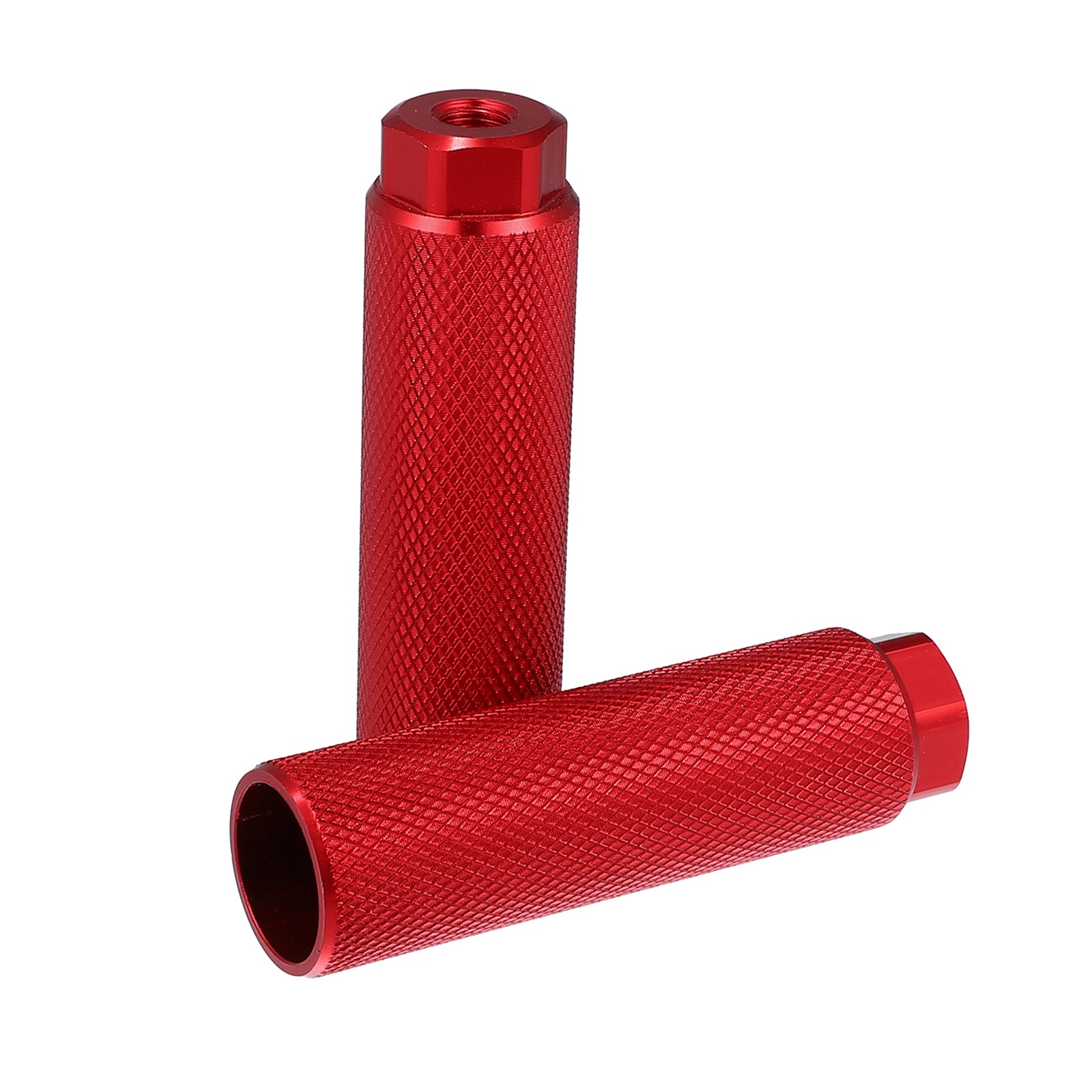 Pair of 2 for Bicycle 100x28mm Universal Rear Foot Pegs Footrests Axle Black Red