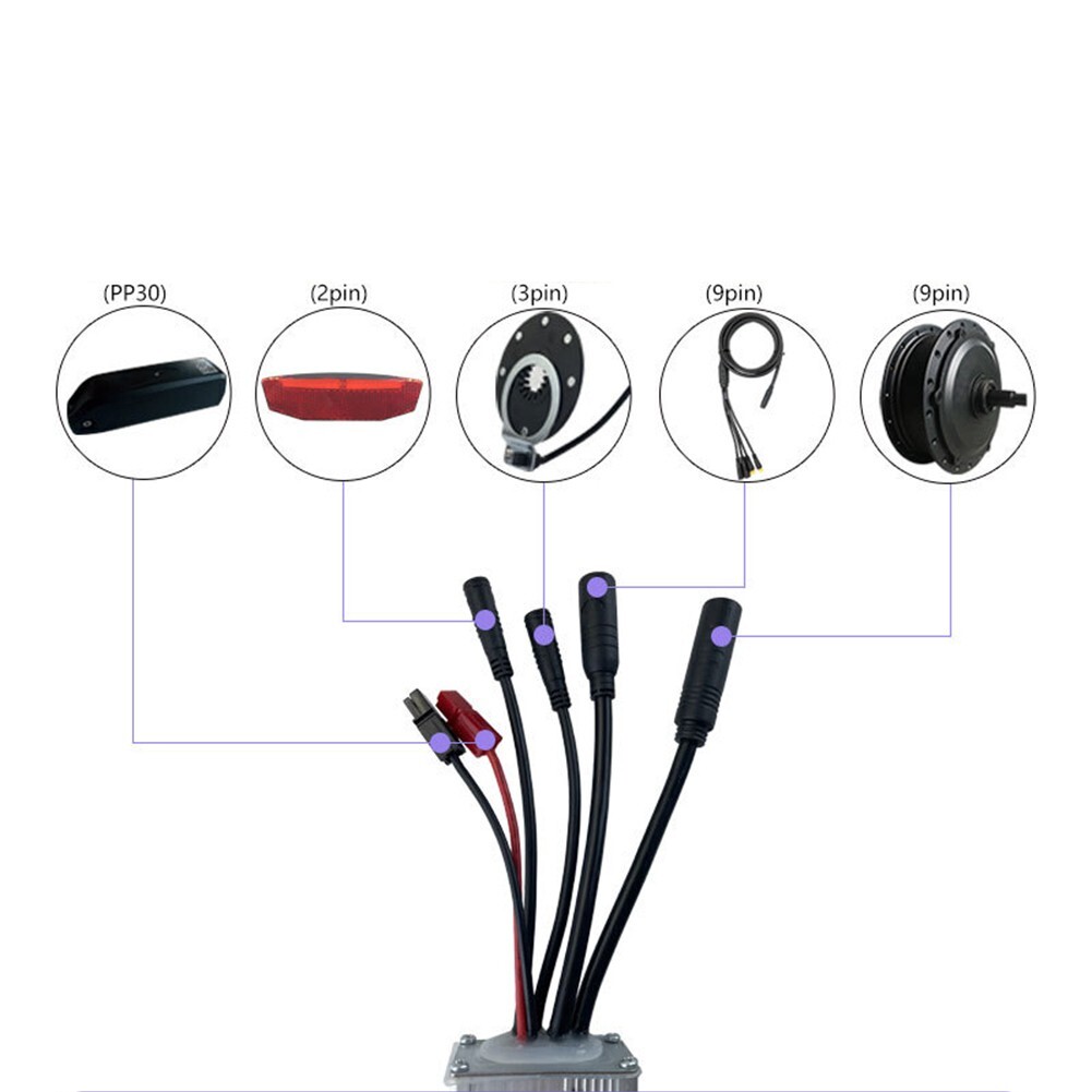 For E-Bike JN 22A Waterproof Controller 36V/48V 500W Brushless Hub Motor