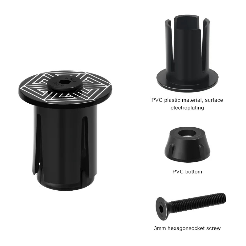 Bicycle Bar Ends Plug Caps Expanding Adjustable Locking Handlebar End Plugs Plas