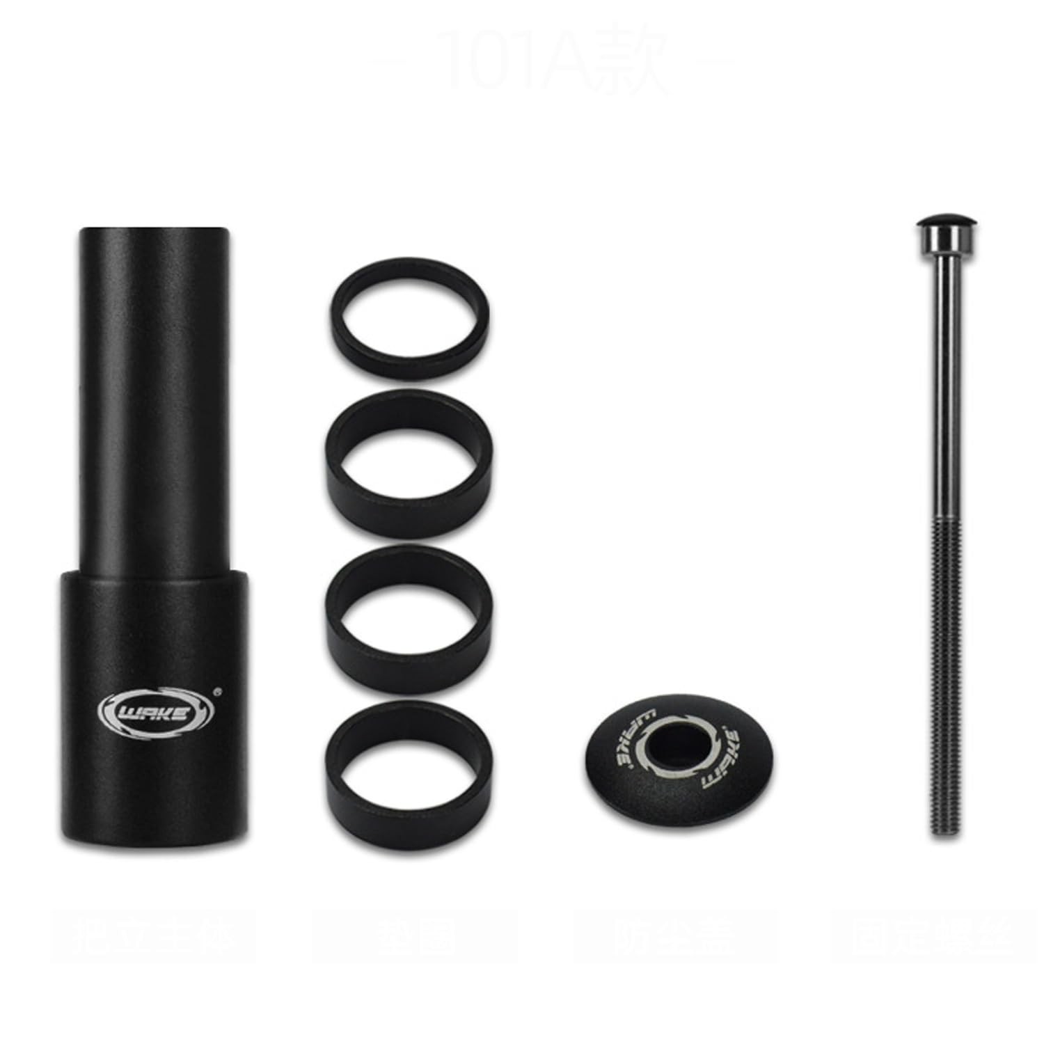 Wake Bike Stem Riser Extender MTB Handlebar Stem Adapter Aluminum Alloy 115mm