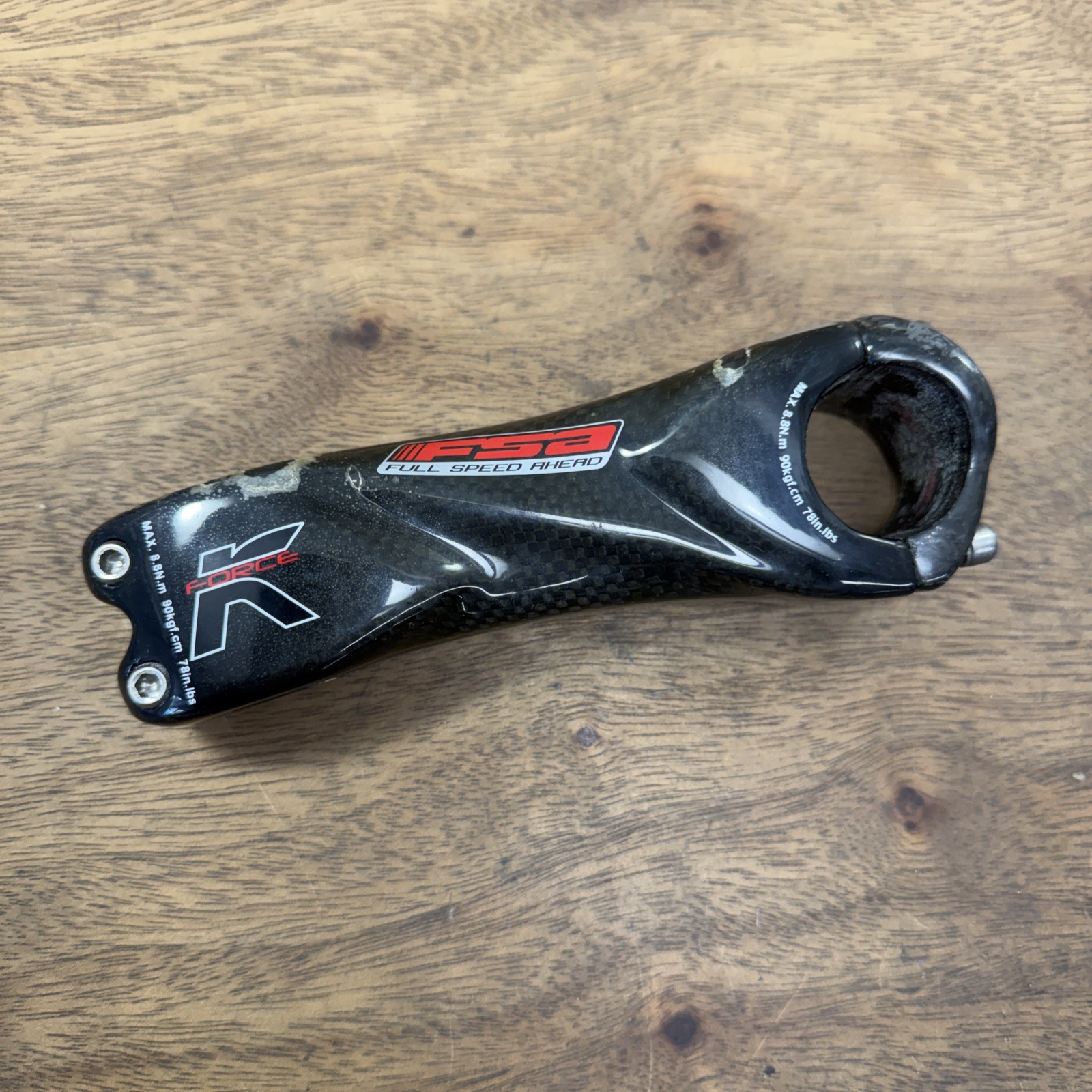FSA K-Force Carbon Stem 120mm 31.8mm +/-6º 1 1/8″ Road Bike