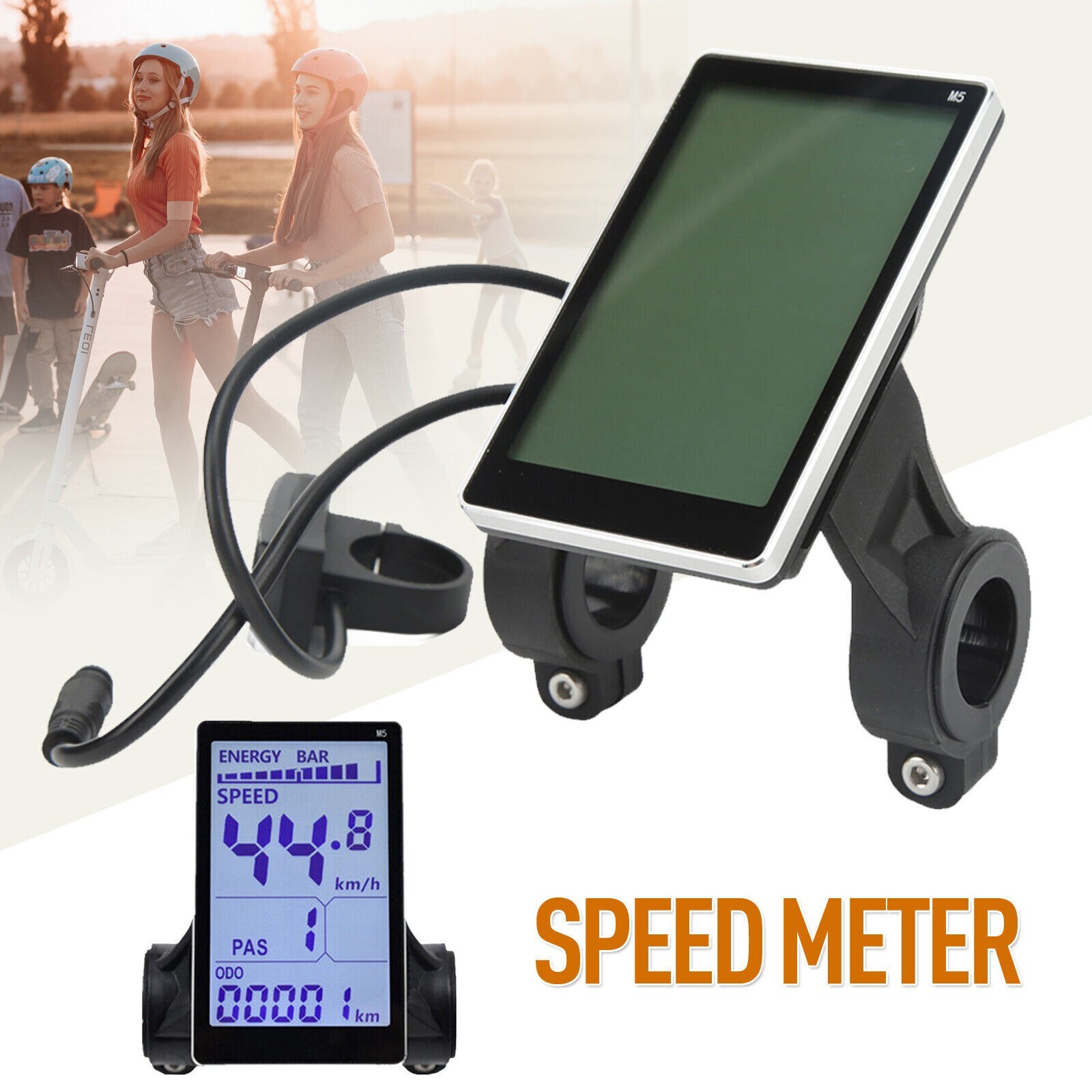 24/36/48/60V E-Bike Electric Bike Ebike Scooter Speed Meter Screen LCD Display