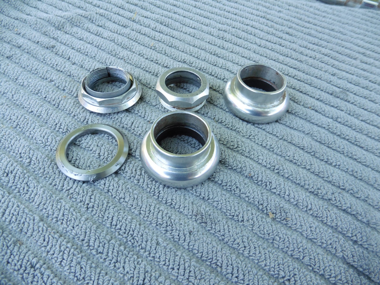 Vintage Chris King 2Nut No-Logo Headset 1″ Threaded Silver Polished 90s MTB BMX