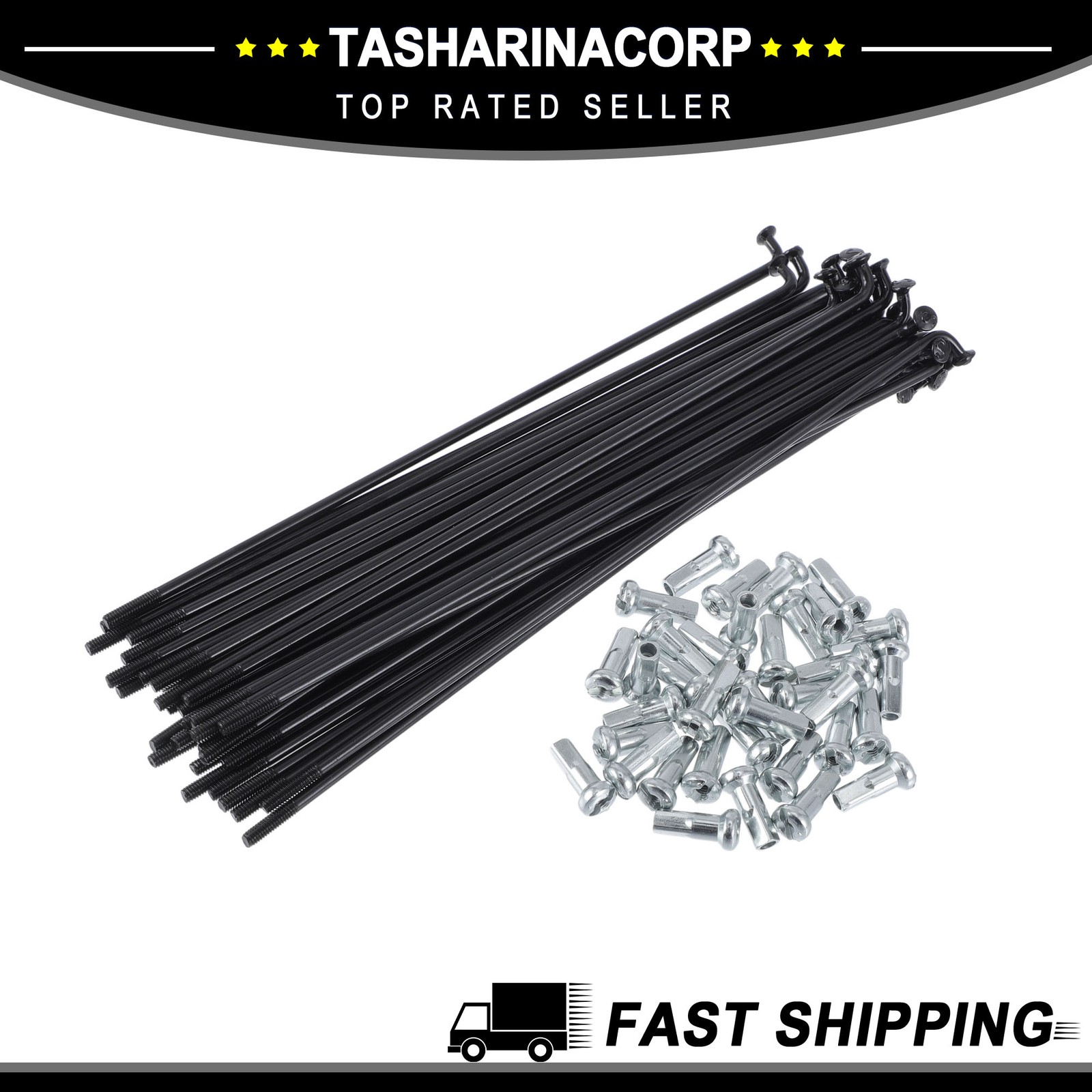 1 Set 13G 130mm Length Bicycle Spokes Nipple 45 Steel Universal