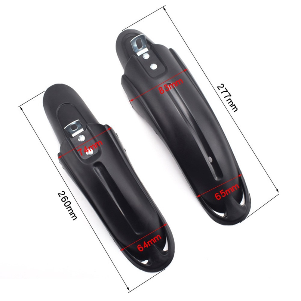 2pcs PVC Plastic Bicycle Mudguard Set 12-20 Inch Childrens Bike Mudguards