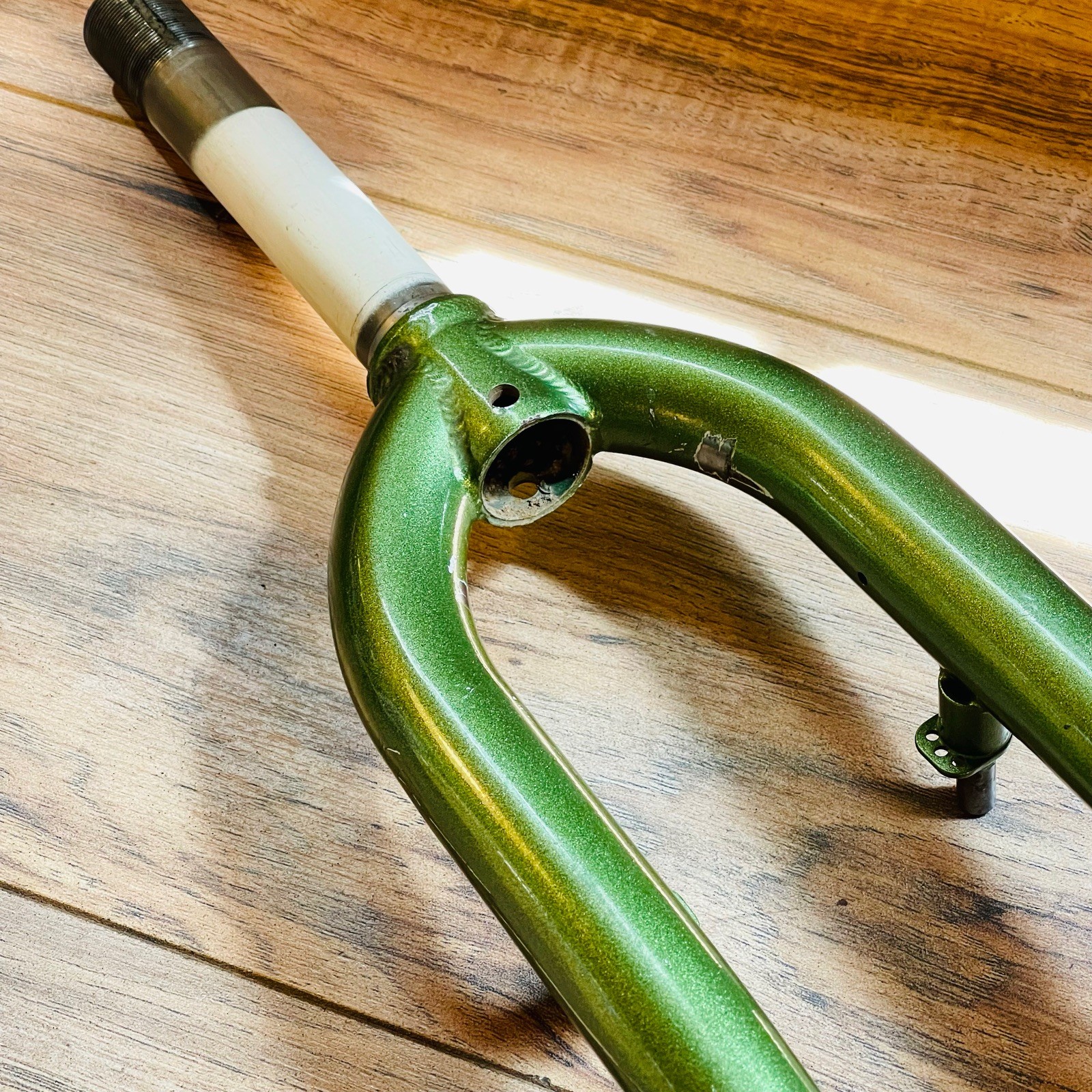 Vintage Tange MTB Fork 1-Inch Threaded 26 Canti Rim Brake 144mm Green 768g