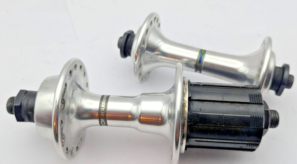 SHIMANO 600 TRI COLOR ULTEGRA FH-6402 HB-6400 HUBSET 32 hole 100/130mm HUBS PAIR