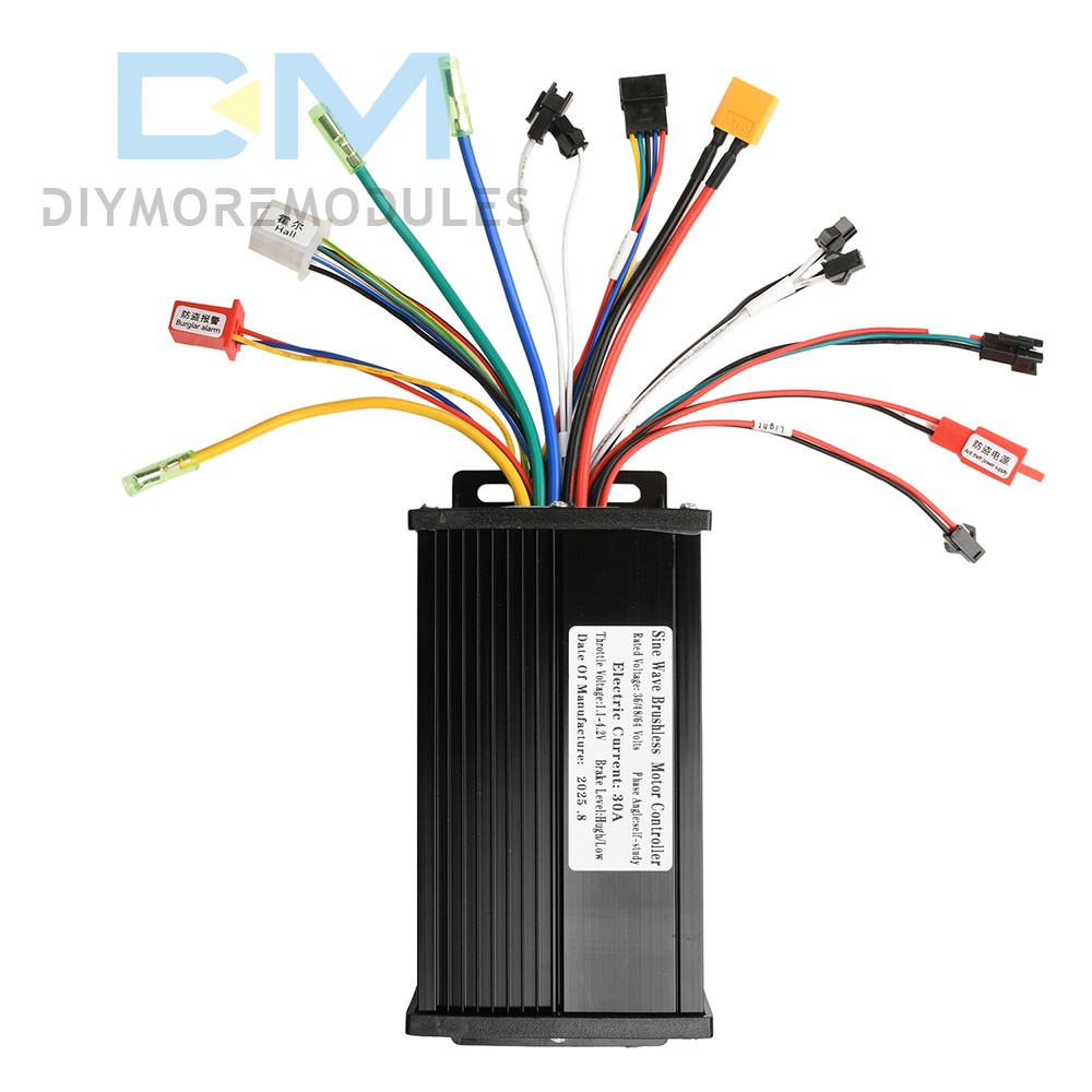 36V 48V 64V 40/30/20A Sine Wave Brushless Motor Controller for Electric Bicycle