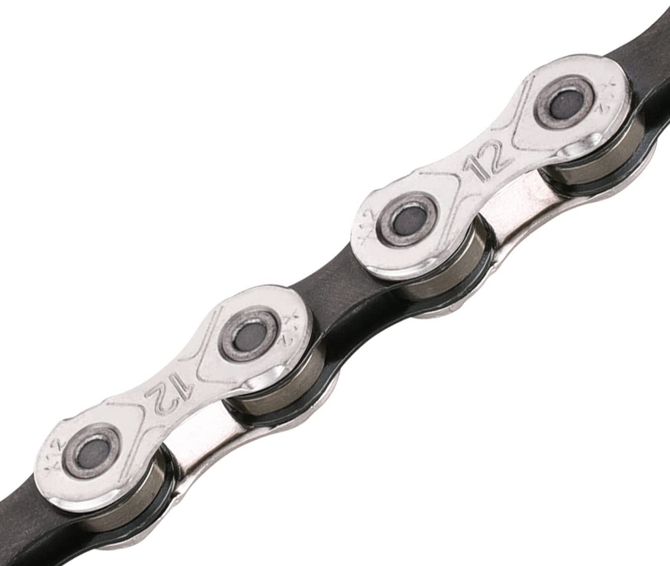KMC X12 12 Speed Bike Chain Silver Black 126 Links Fits Shimano SRAM Campagnolo