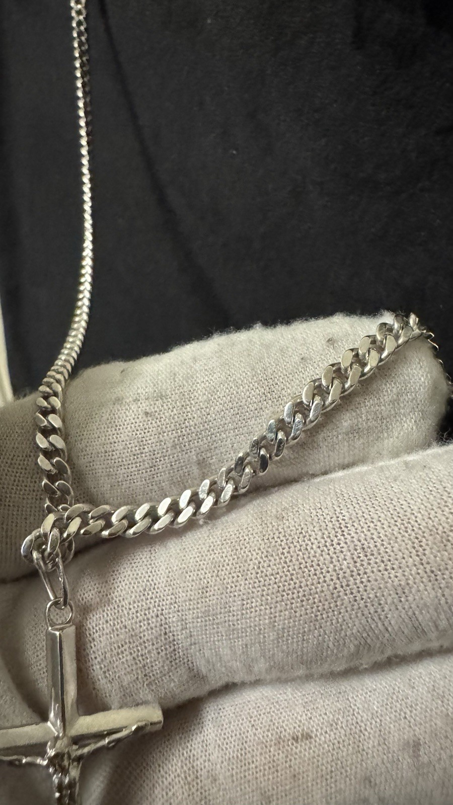 silver chain Plus Cross silver 925 29,34g 64cm