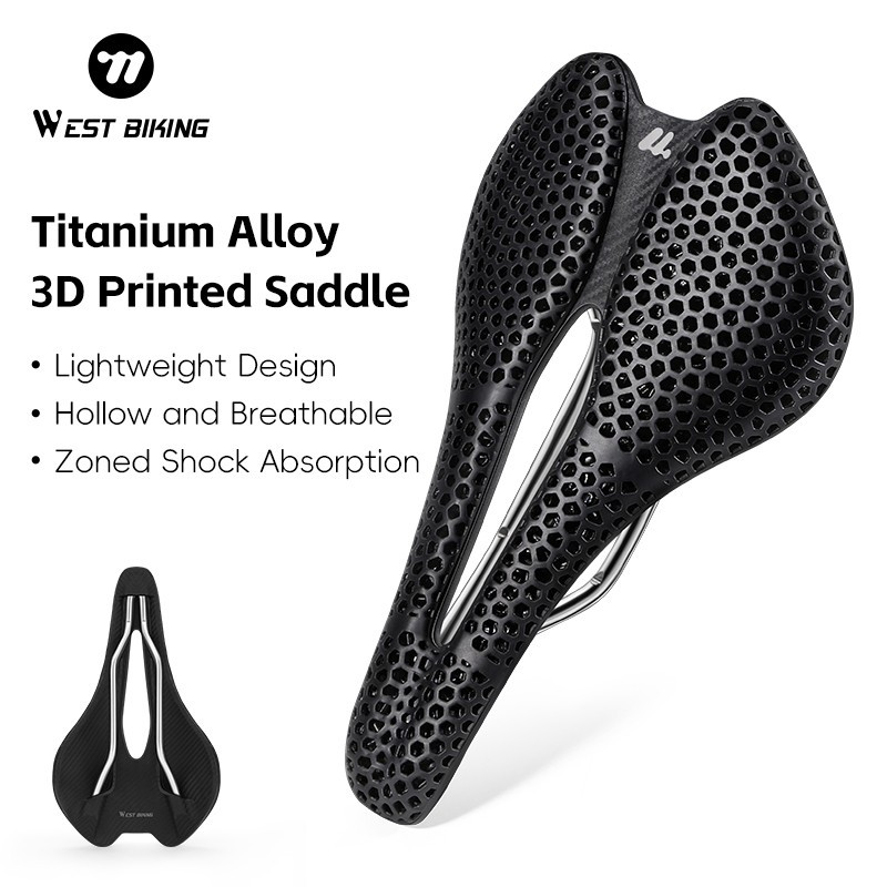 WEST BIKING 3D Printed Nylon Bicycle Saddle Hollow Racing Bike Seat Cushion