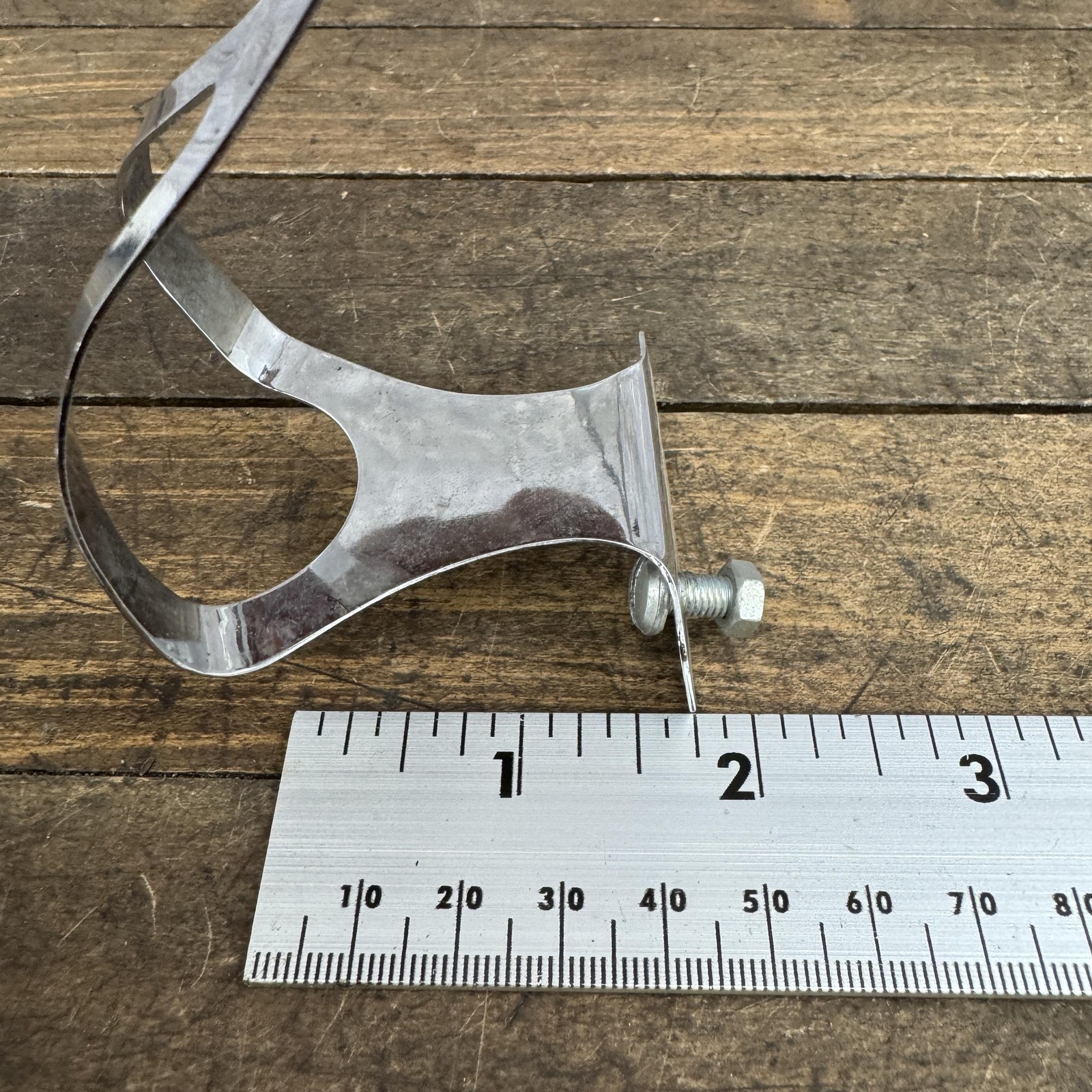 Vintage ALE Toe Clip Pair Chrome Steel 70g Road Track Bike Italy 1970s