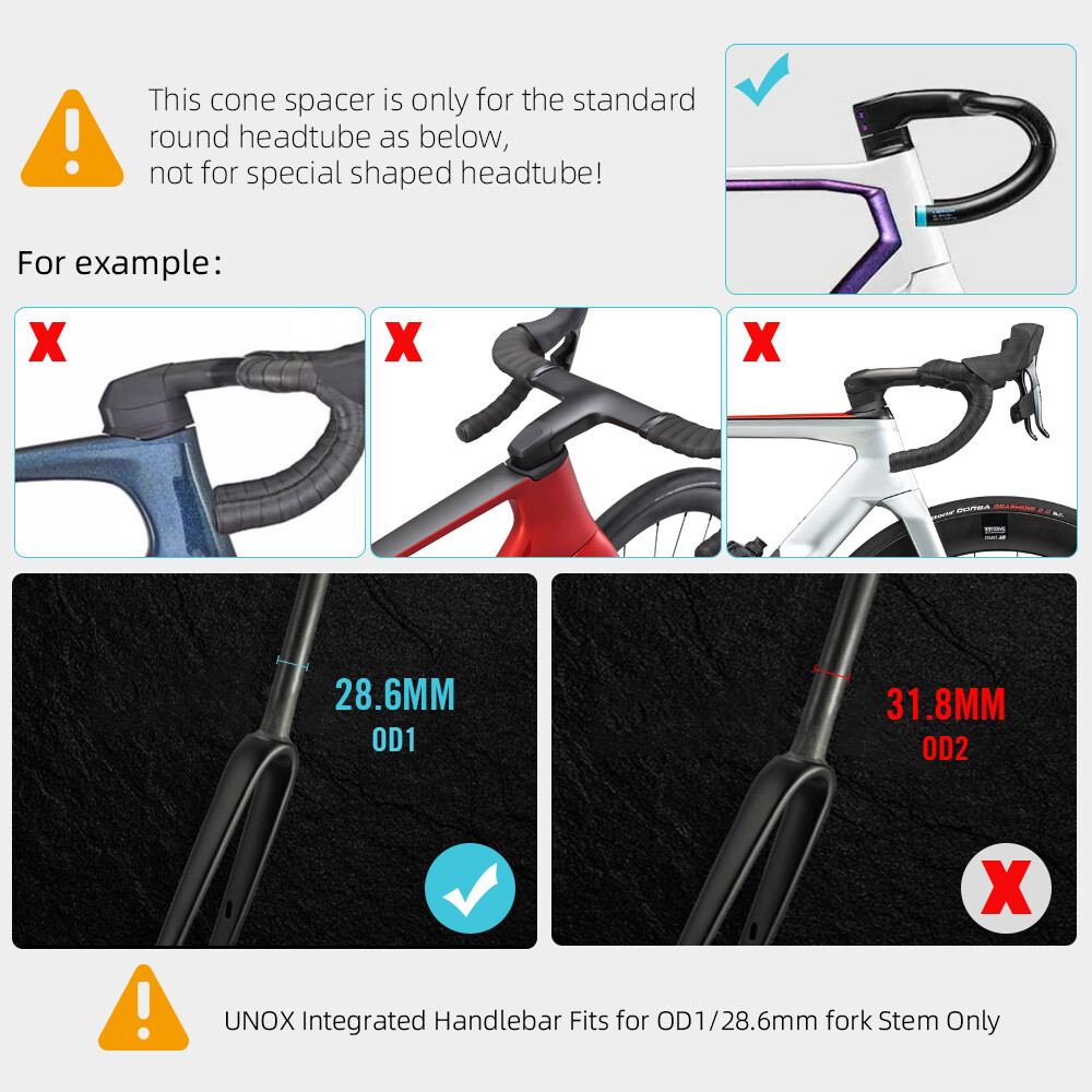 Gravel Road Bike Integrated Handlebar Carbon Fiber Exotropism 28.6mm with Mount