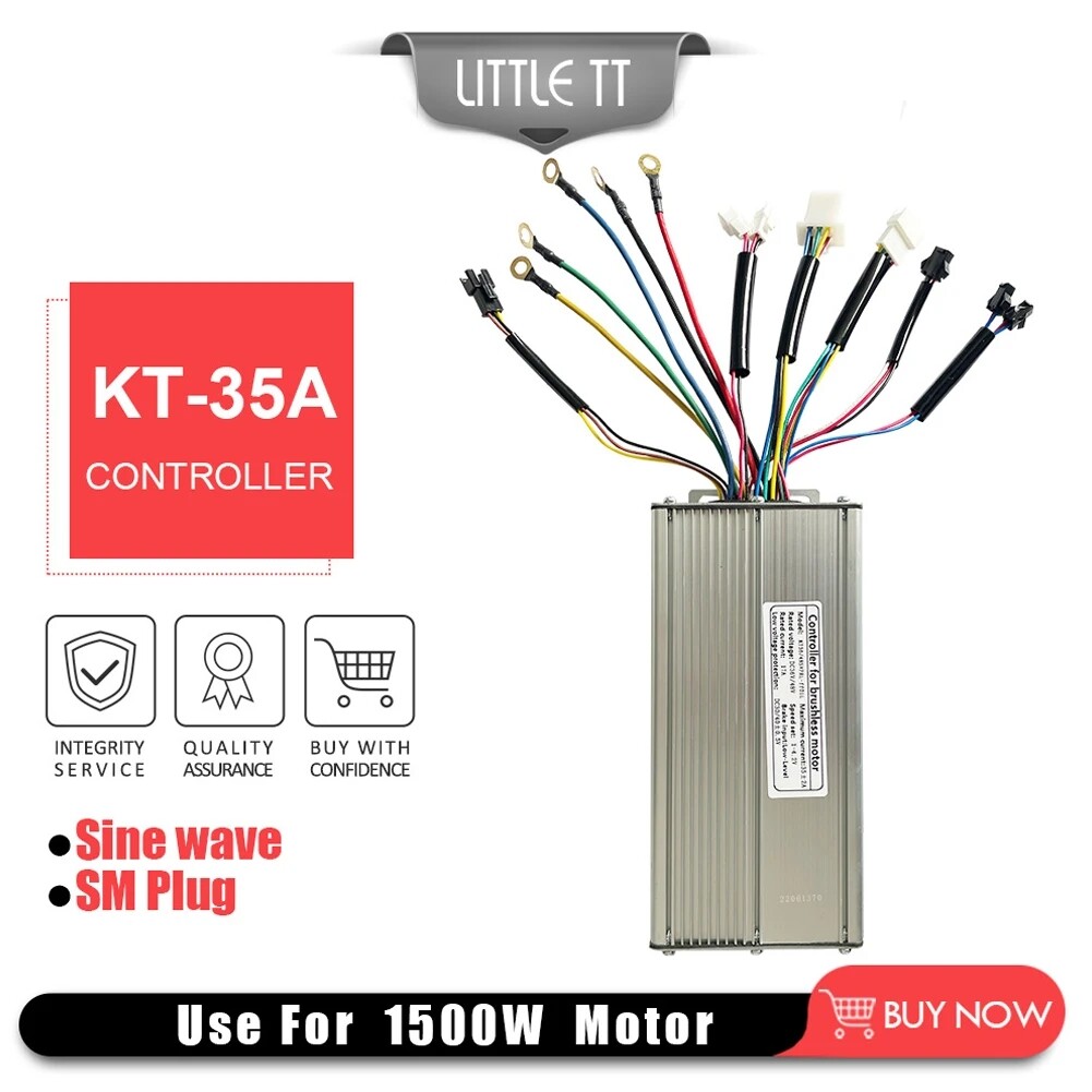 E-Bike 36V/48V 1500W Motors KT-35A Sinewave Controller Light Set +LCD Display SP