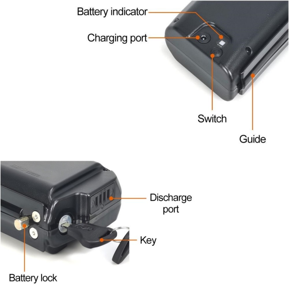 48V 14Ah Ebike Battery for AVEN/TON Sinch Folding Electric Bike Li-ion Battery
