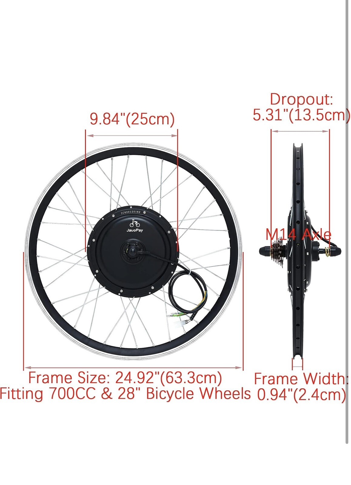 48 Volt 2000W Electric Bicycle Conversion Kit LCD Display (SW900) 700C 28” 29”