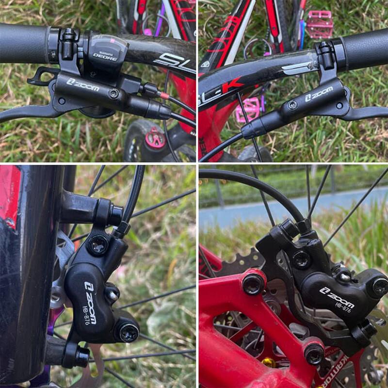 ZOOM Hydraulic Disc Brake 4-Piston Caliper Lever IS/PM 160mm Mountain Bike Part