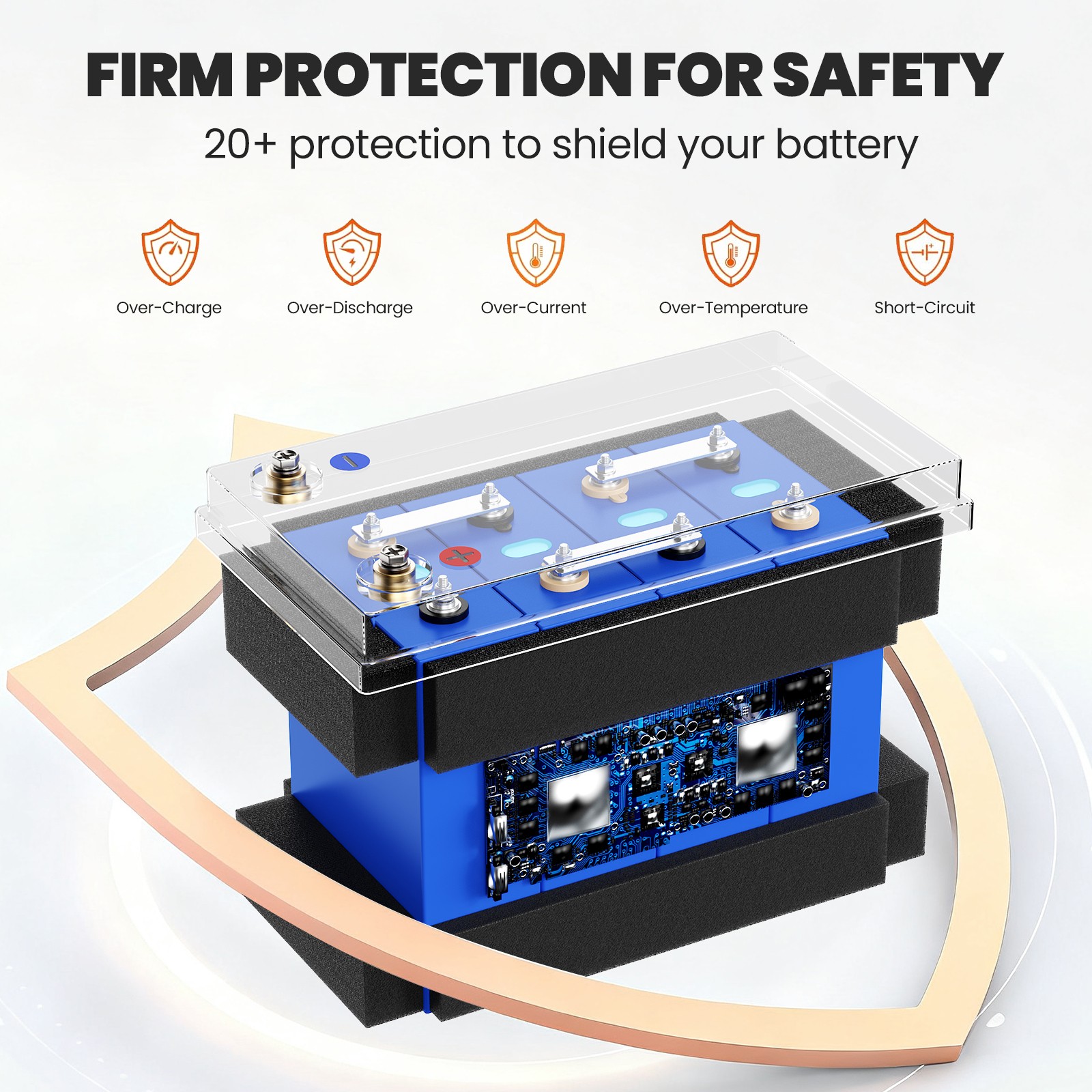 UPP 24V 12V 300Ah Lithium LiFePO4 Battery 3840Wh Solar Battery Pack 5000+ cycles