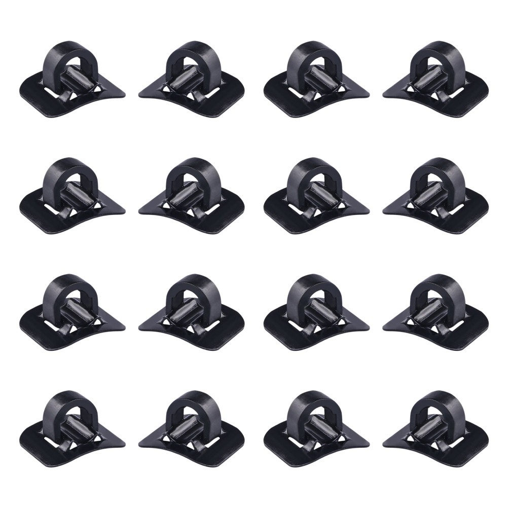 16Pcs Bike Cable Guide Clamps Durable Aluminum Alloy Plastic Black