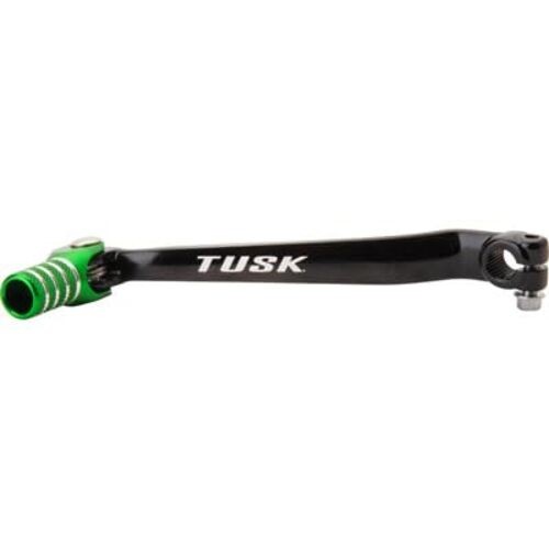 Folding Shift Lever Black/Green Tip Compatible with Kawasaki KLX300 2021