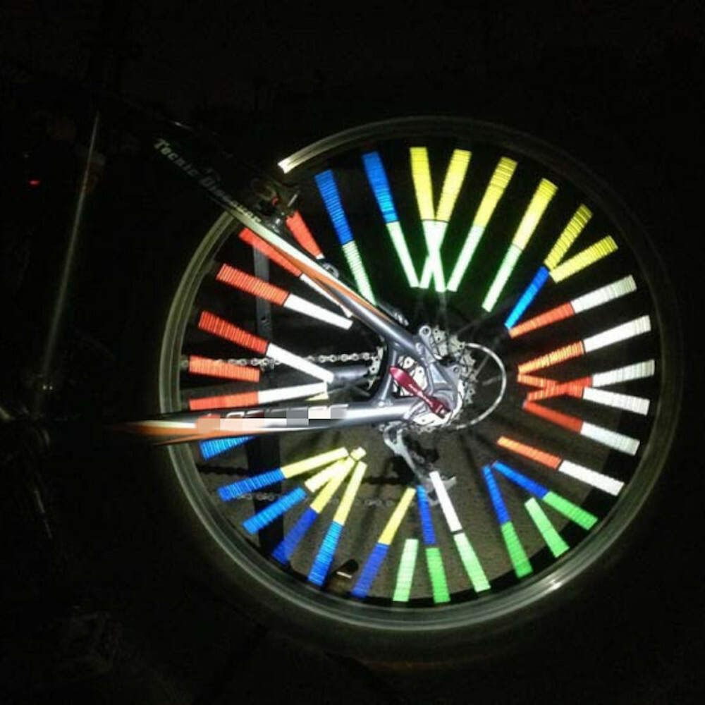 12Pc SPOKE REFLECTORS Bicycle Mountain/Race Bike Riding Wheel Rim Warning Strip
