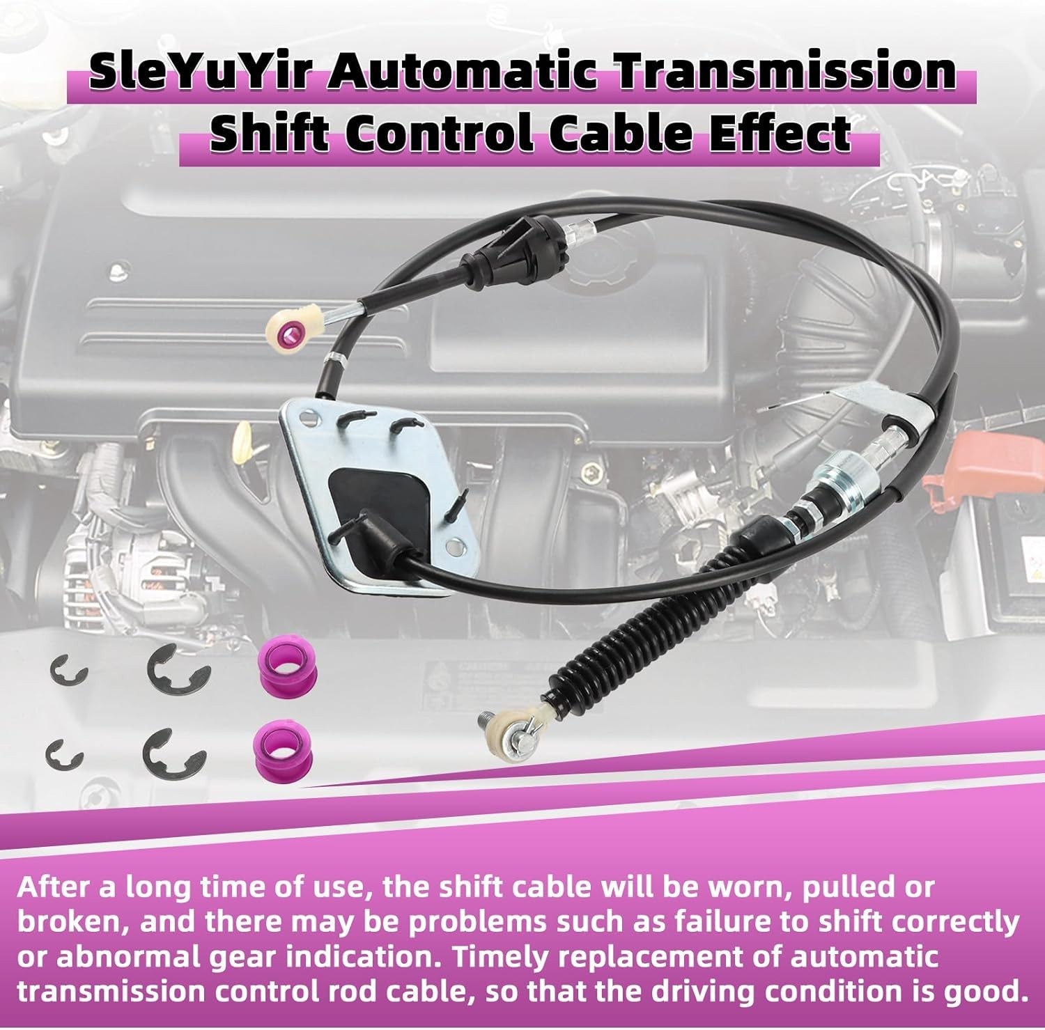 Automatic Transmission Shift Control Cable 33820-02370 33820-01050 Compatible