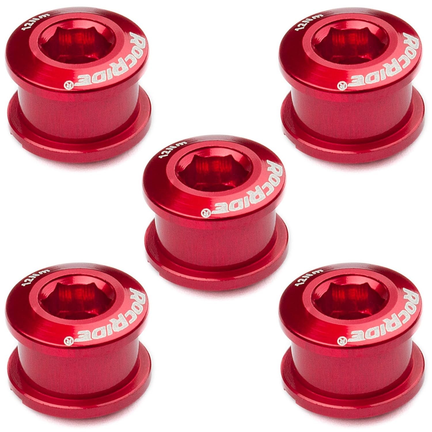 Versatile 5-Piece Chainring Bolt Set in Aluminum & Steel – Strong & Stylish