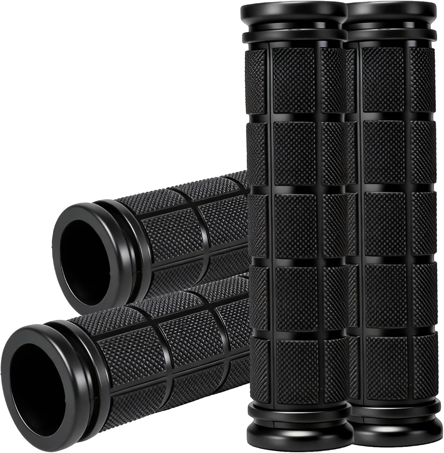 4 Pcs Bike Handlebar Grips Non-Slip Handle Rubber Bicycle Bar for Scooter Bikes