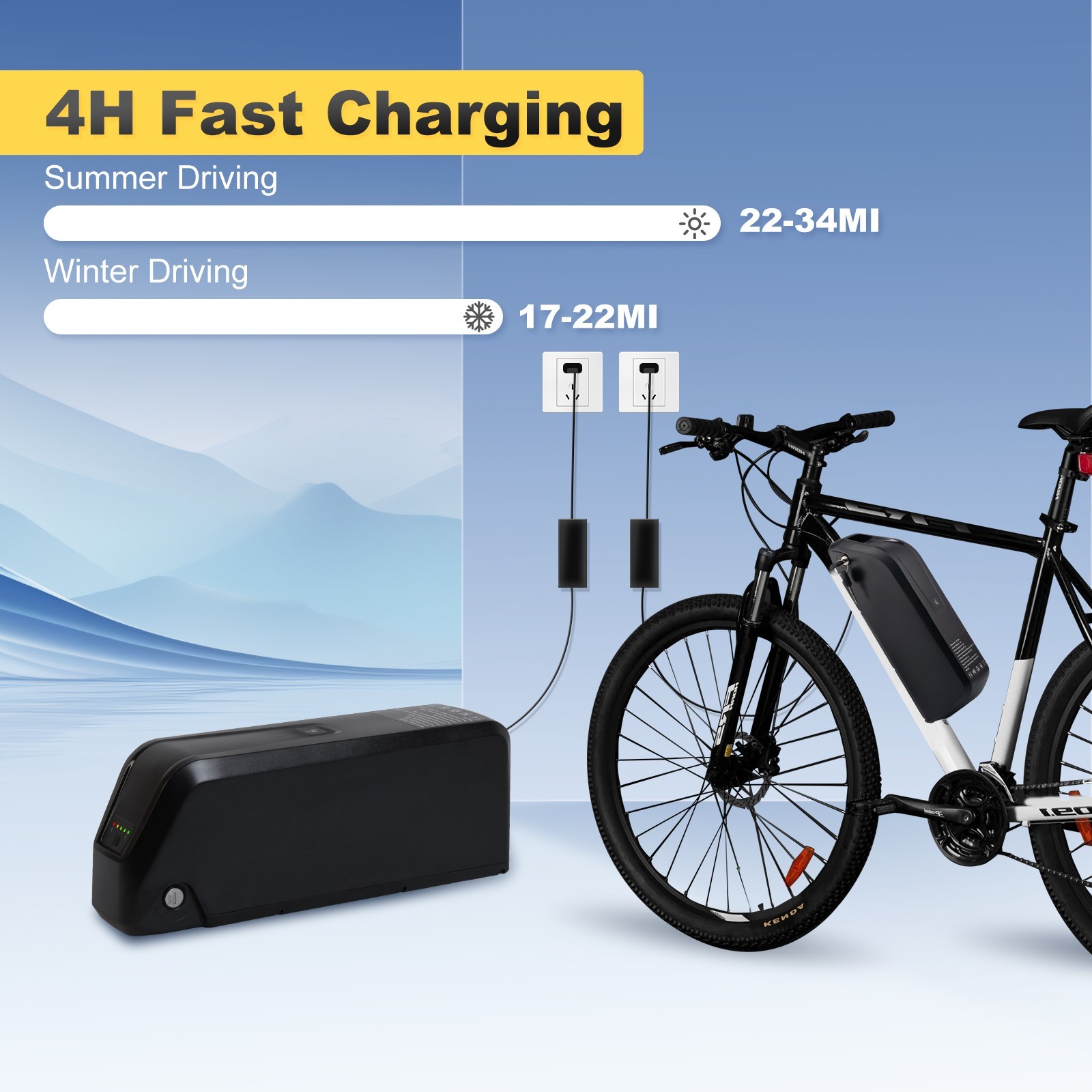 52V/48V 20Ah Ebike Battery 40A BMS For 0-1800W Motor Hailong Lithium Battery