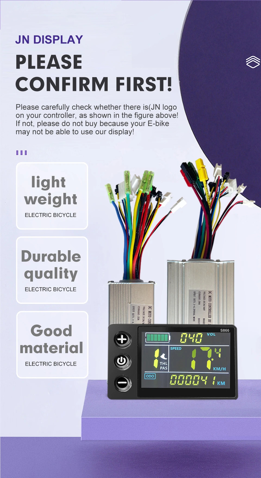 15A-35A E-bike Controller 250W 350W 500W 1000W 1500W Brushless Controller