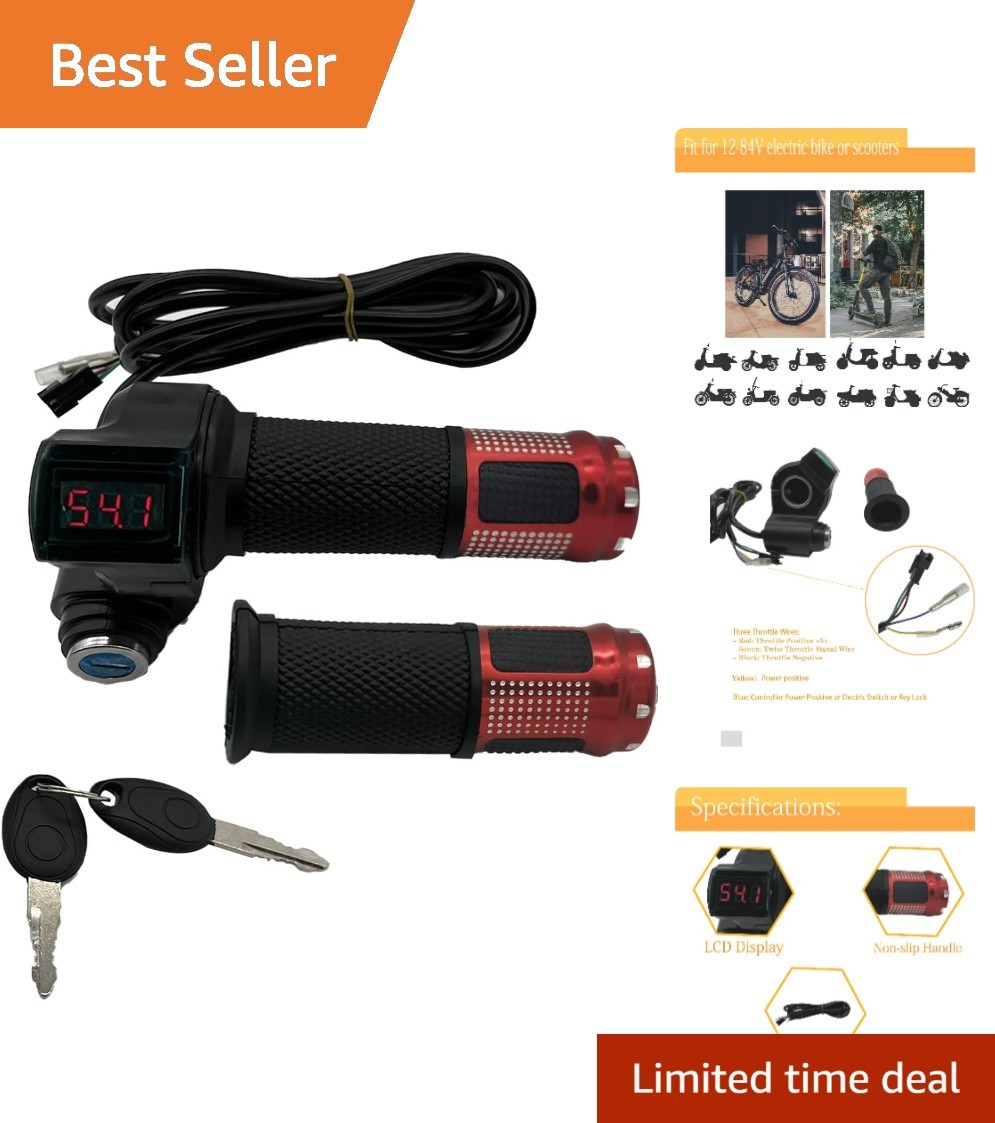 High-Performance Electric Scooter Throttle Grip with Real-Time Battery Indicator