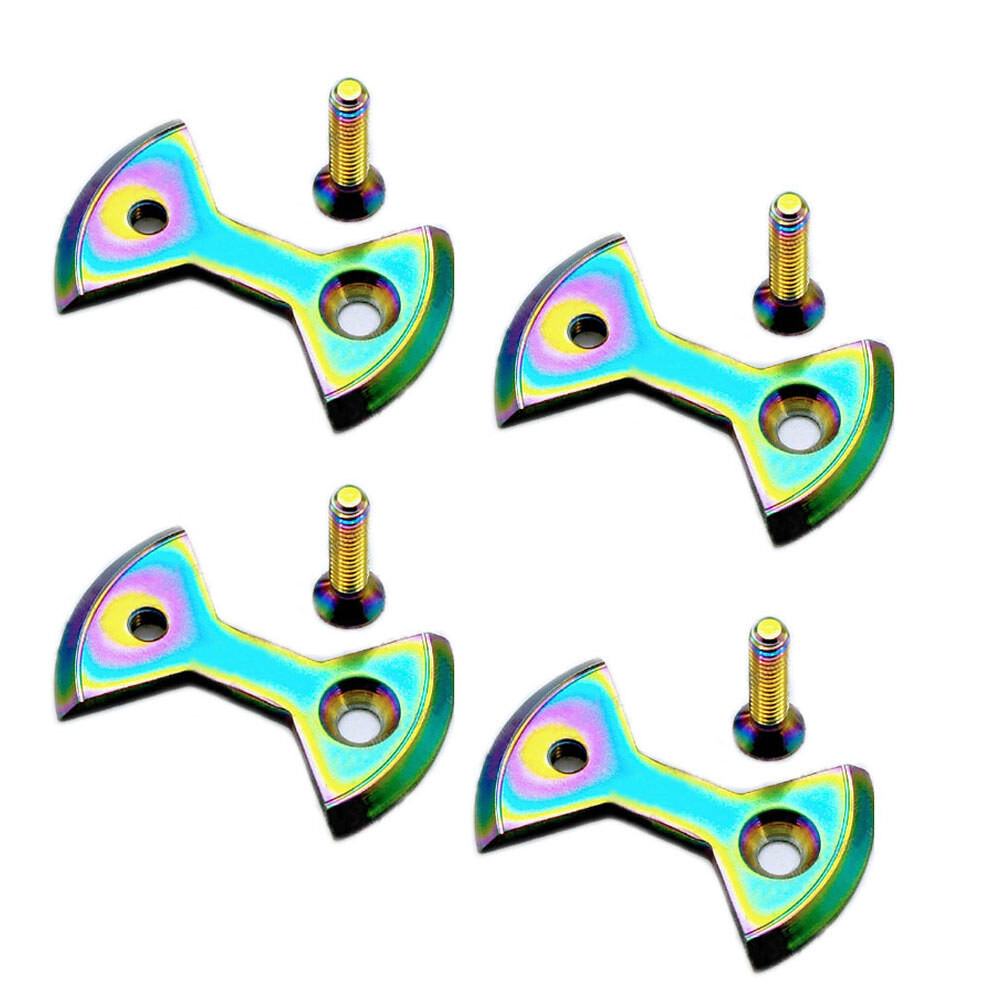 Titanium/Ti Pedal Plate/Bow Tie* 4pcs Only Fit SpeedPlay X Series:X1,X2,X5